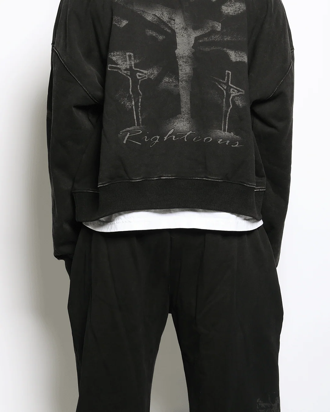 "Eternal" Washed Black Hoodie - Image 5