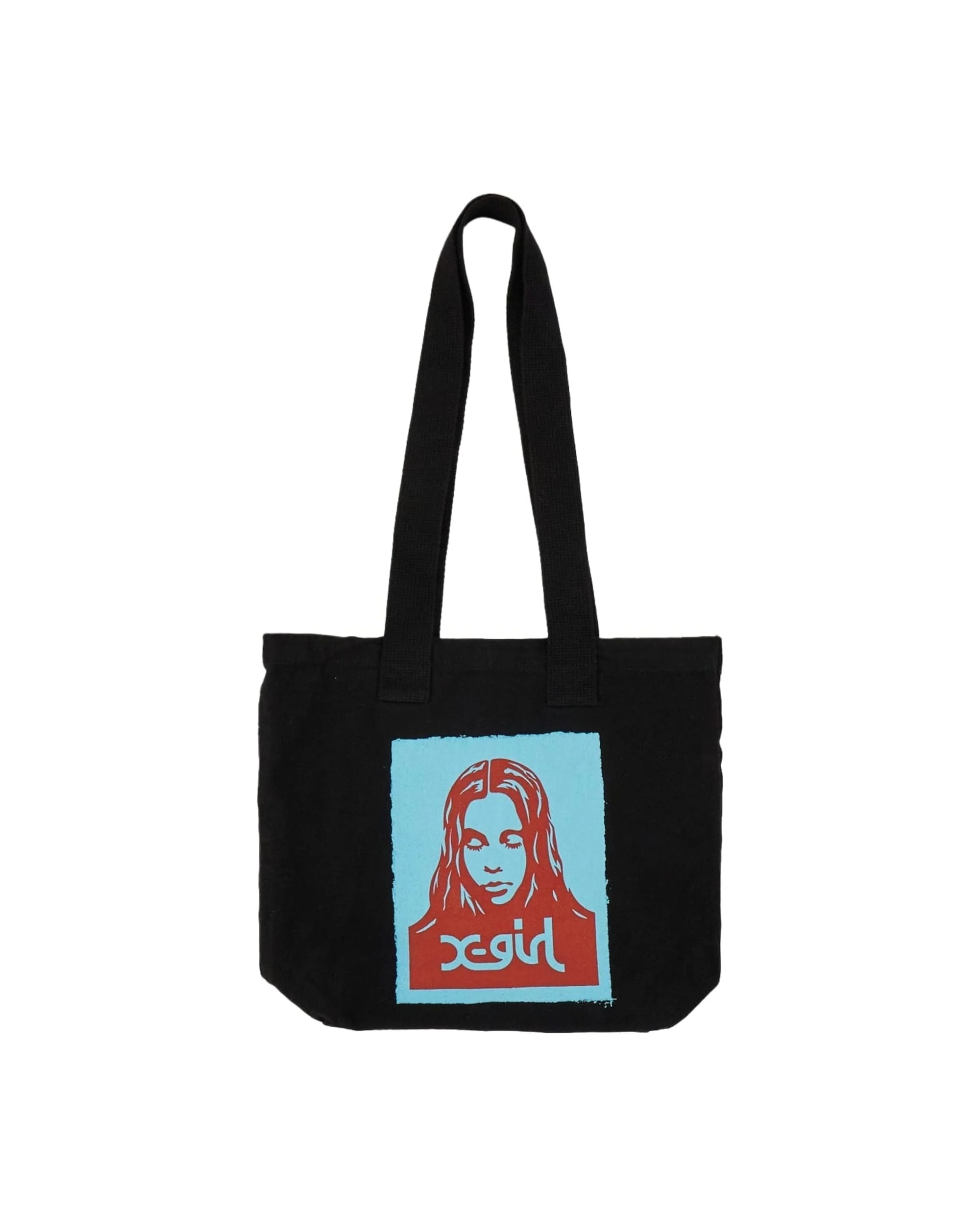 FACE POSTER WASHED DENIM TOTE BAG - Image 7