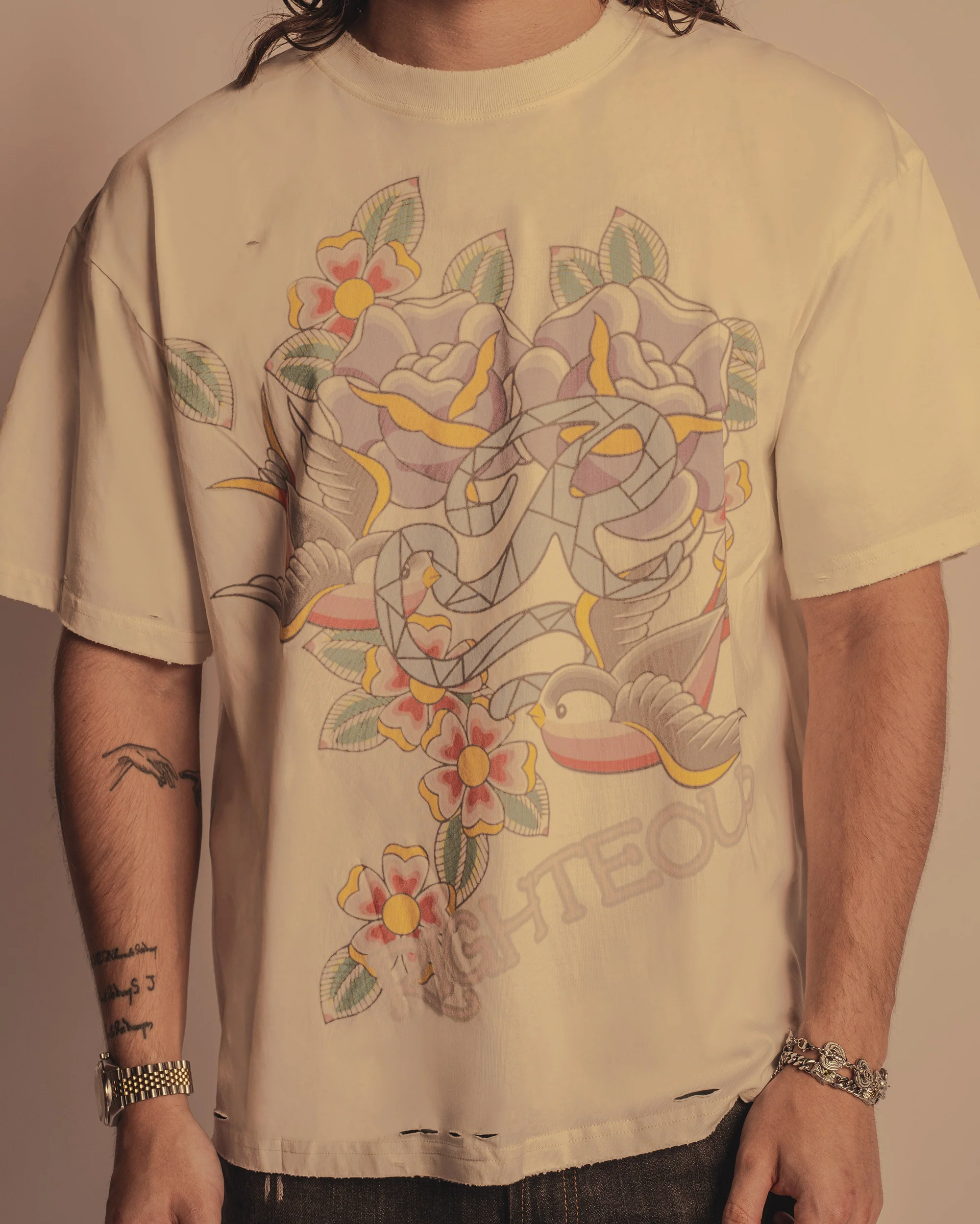 "Faithful Ink" Distressed Tee - Image 5