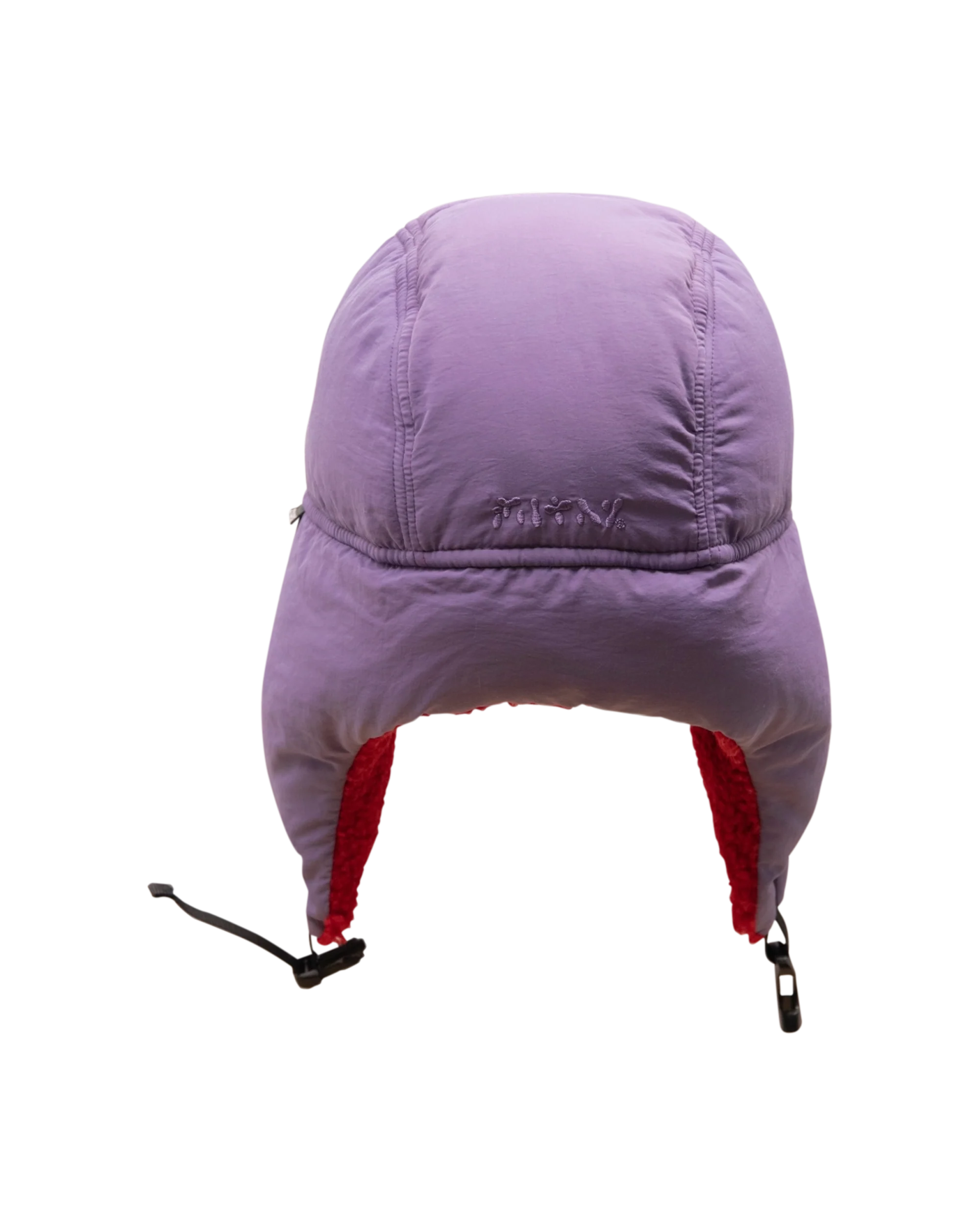 filthy® ear-flap fleece hat grey purple - Image 2