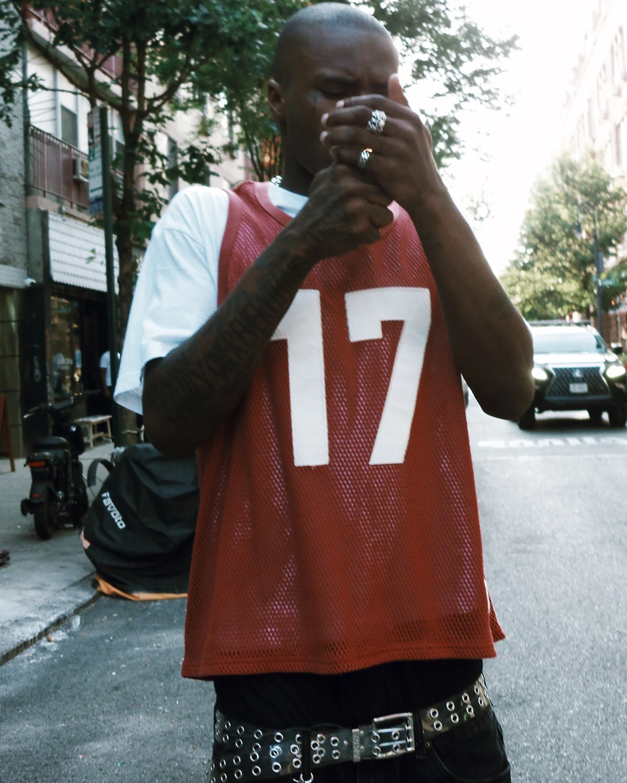 filthy® fishnet swingman jersey (red) - Image 3