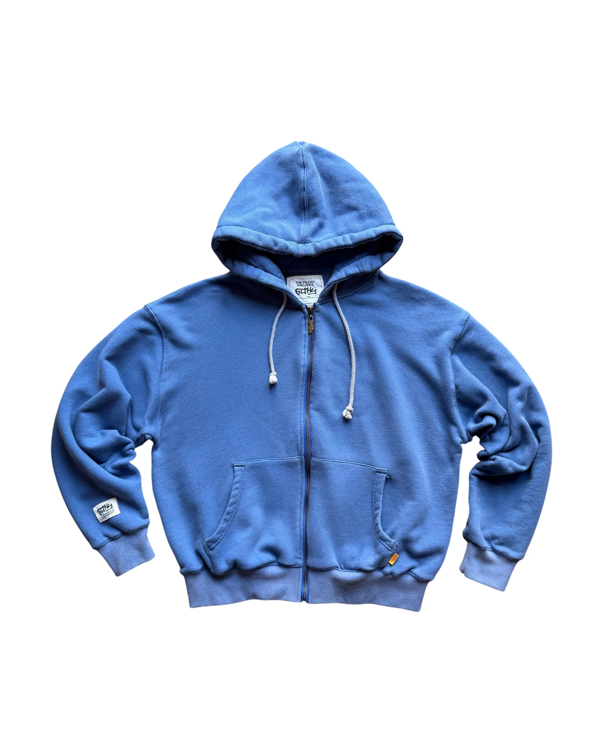 Filthy® Lightweight Zip-Up Hoodie - Faded Blue