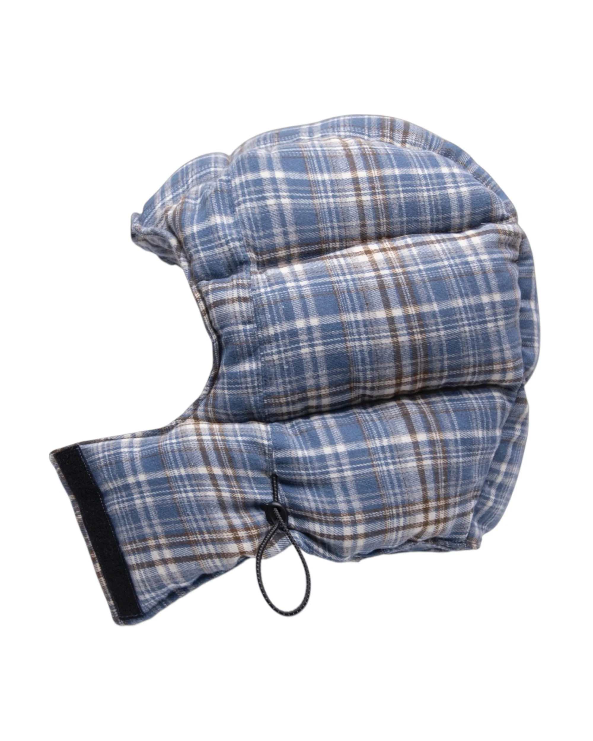 filthy plaid puffer hood (blue) - Image 3