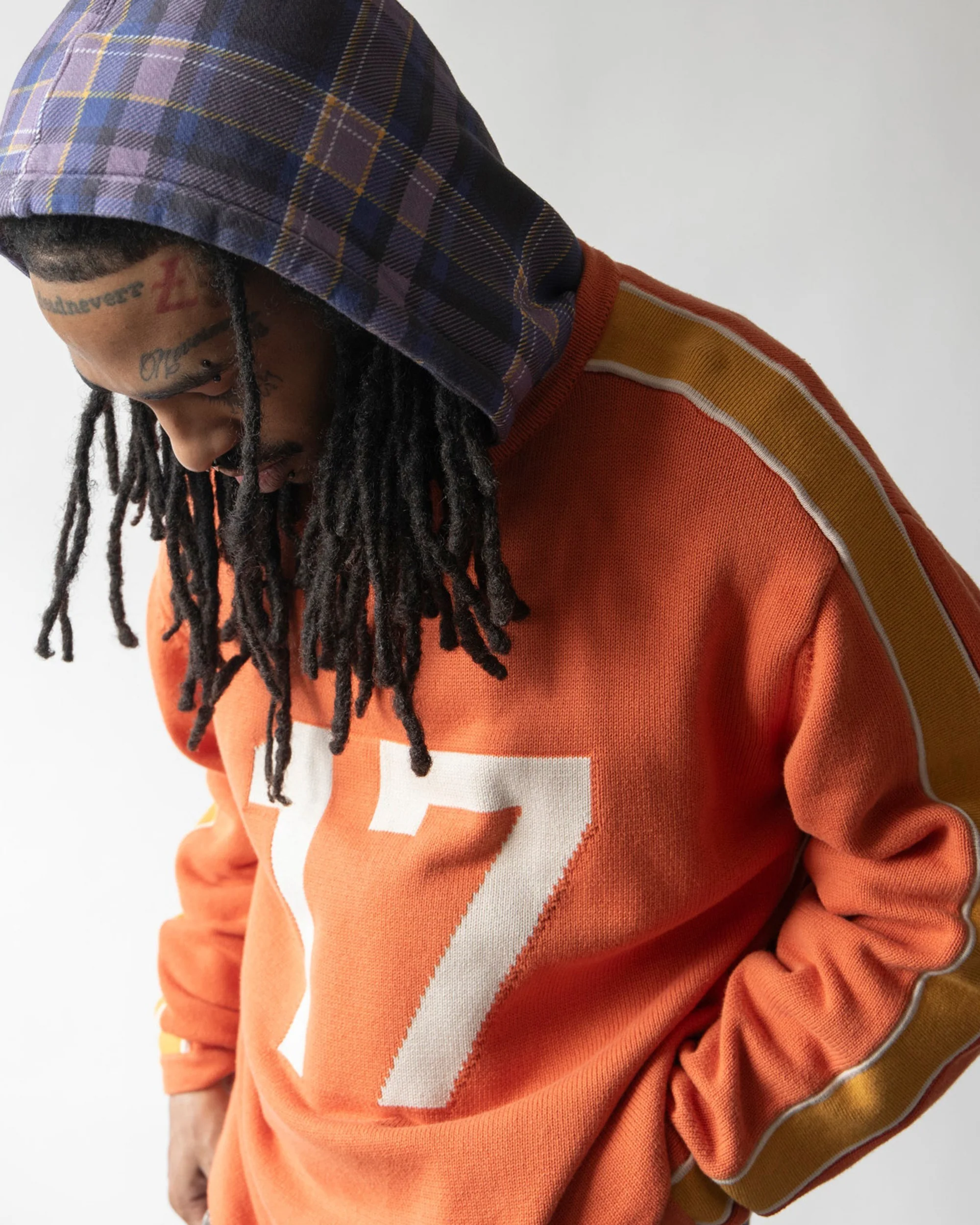 filthy stripe knit sweater (orange) - Image 2
