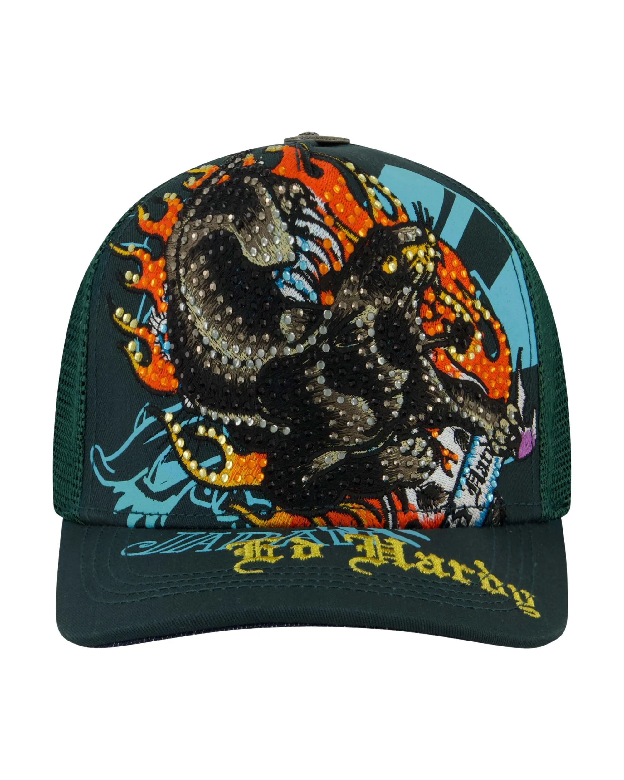 Fire Panther Rhinestone Trucker Hat