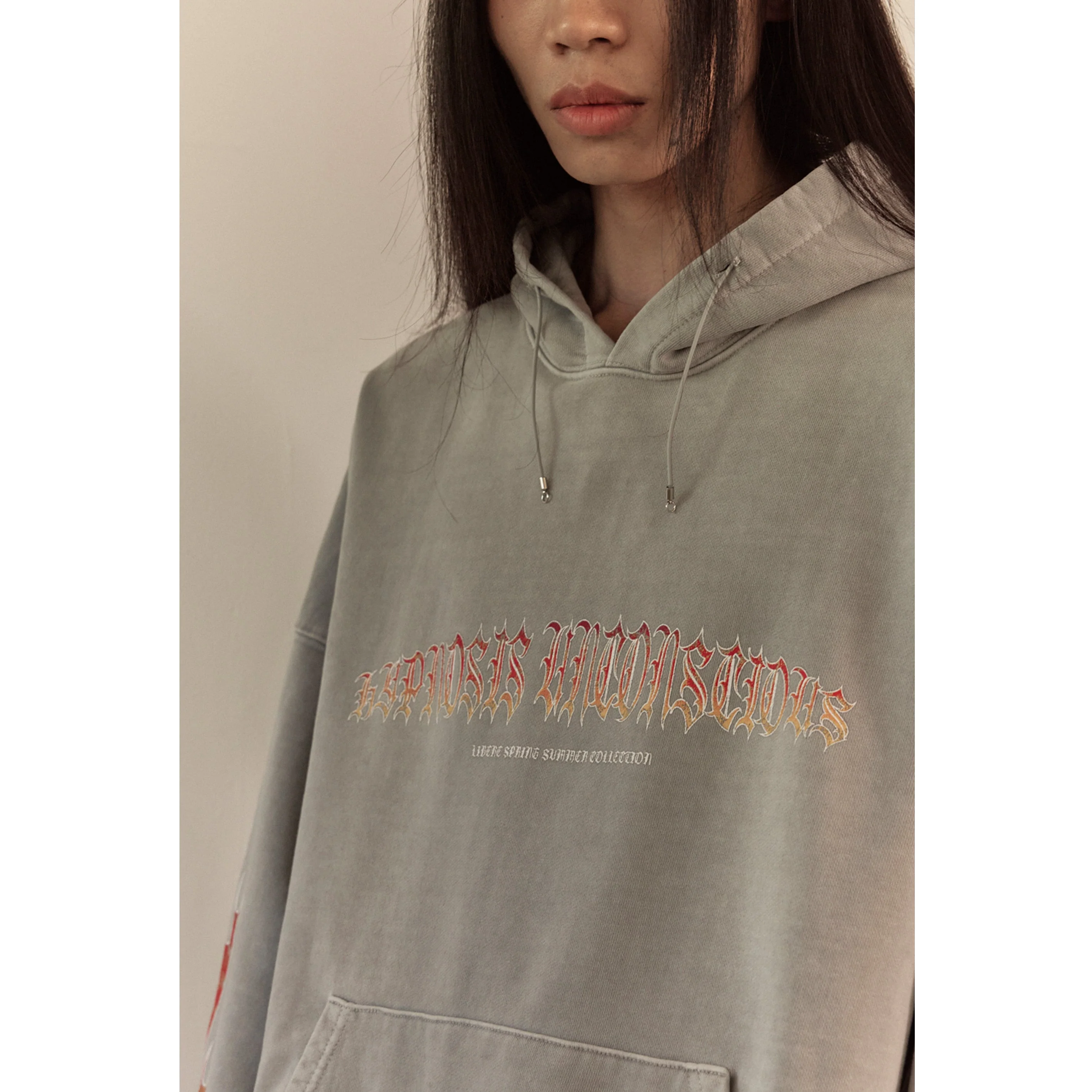 FLAME BEADS HOODIE / GRAY - Image 49