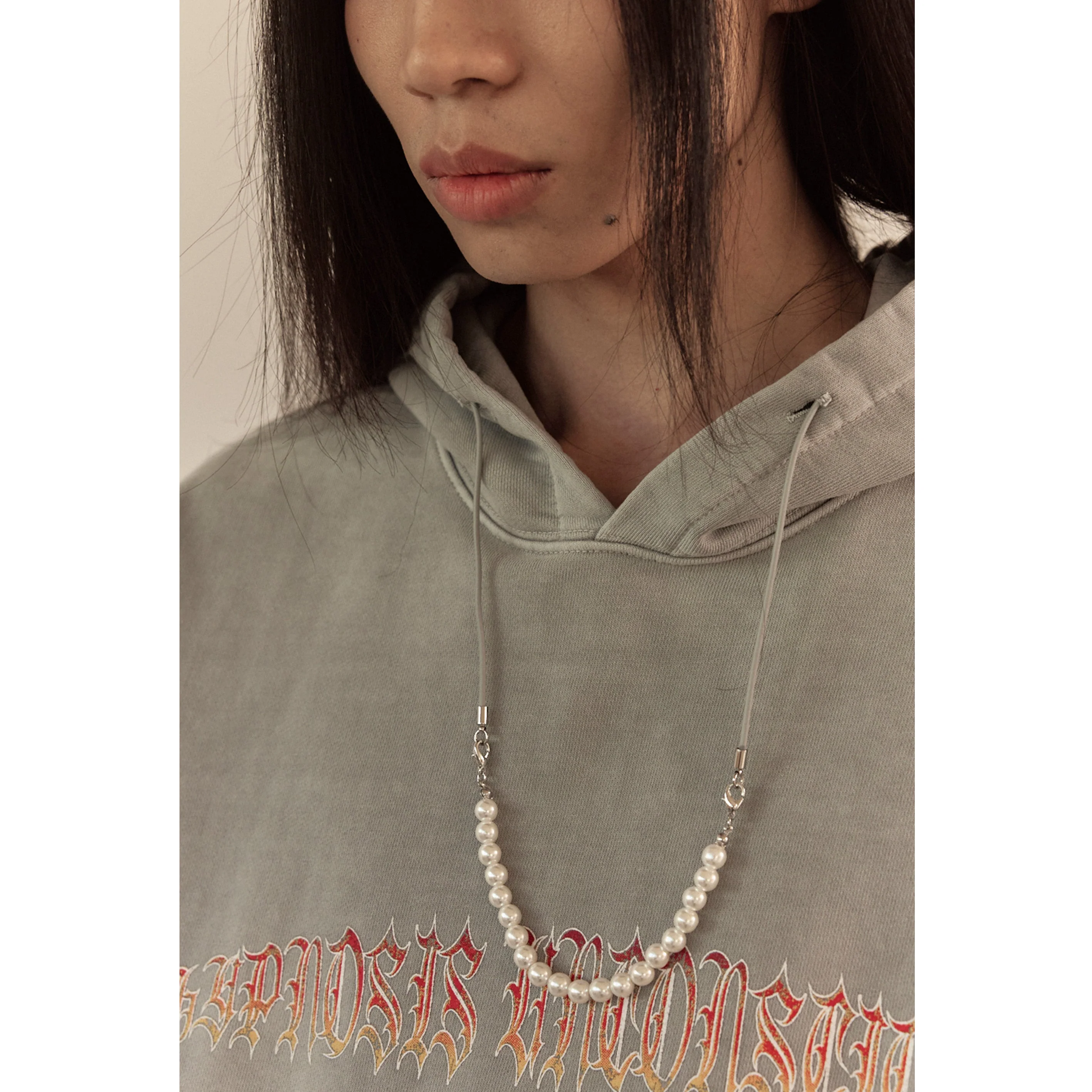 FLAME BEADS HOODIE / GRAY - Image 50