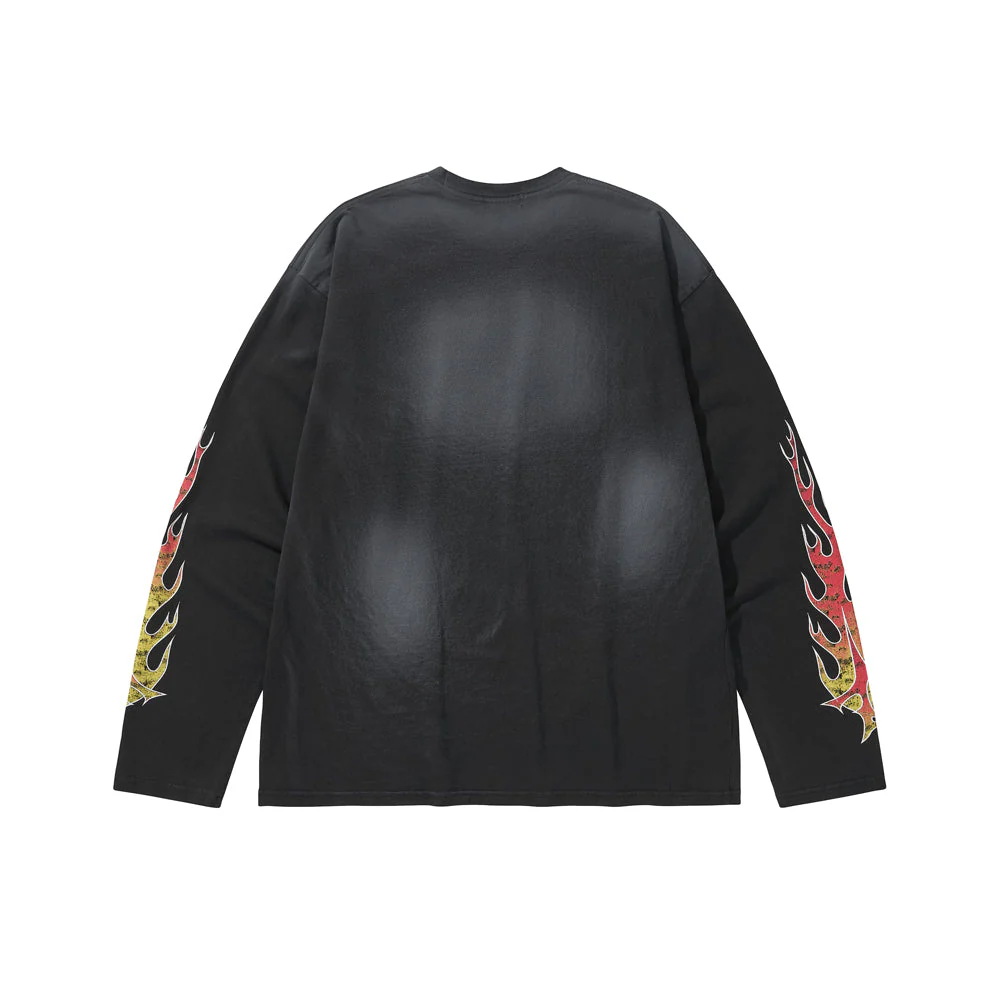 FLAME LONG SLEEVE TEE / BLACK - Image 17