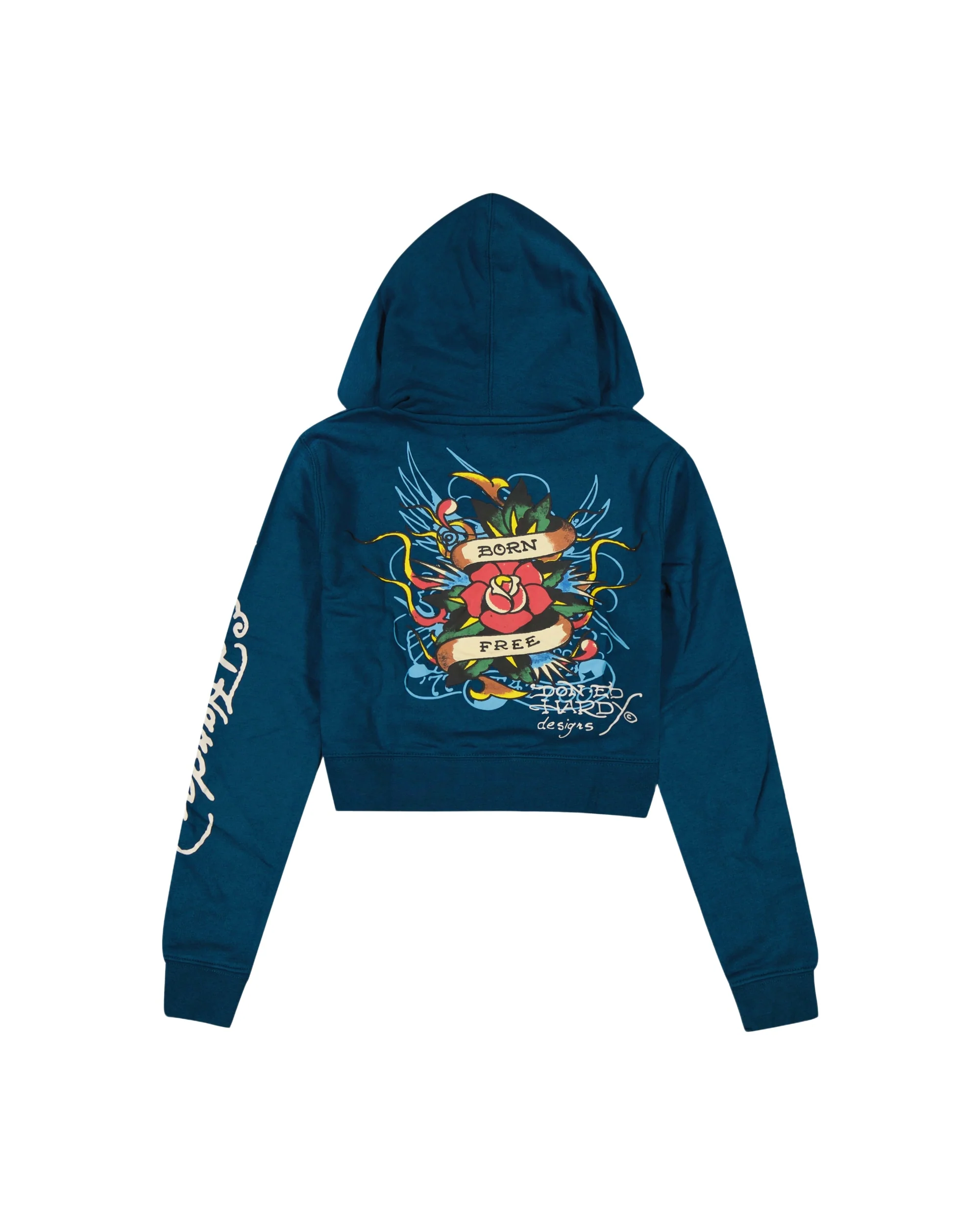 Flame Rose Zip Front Hoodie - Image 2