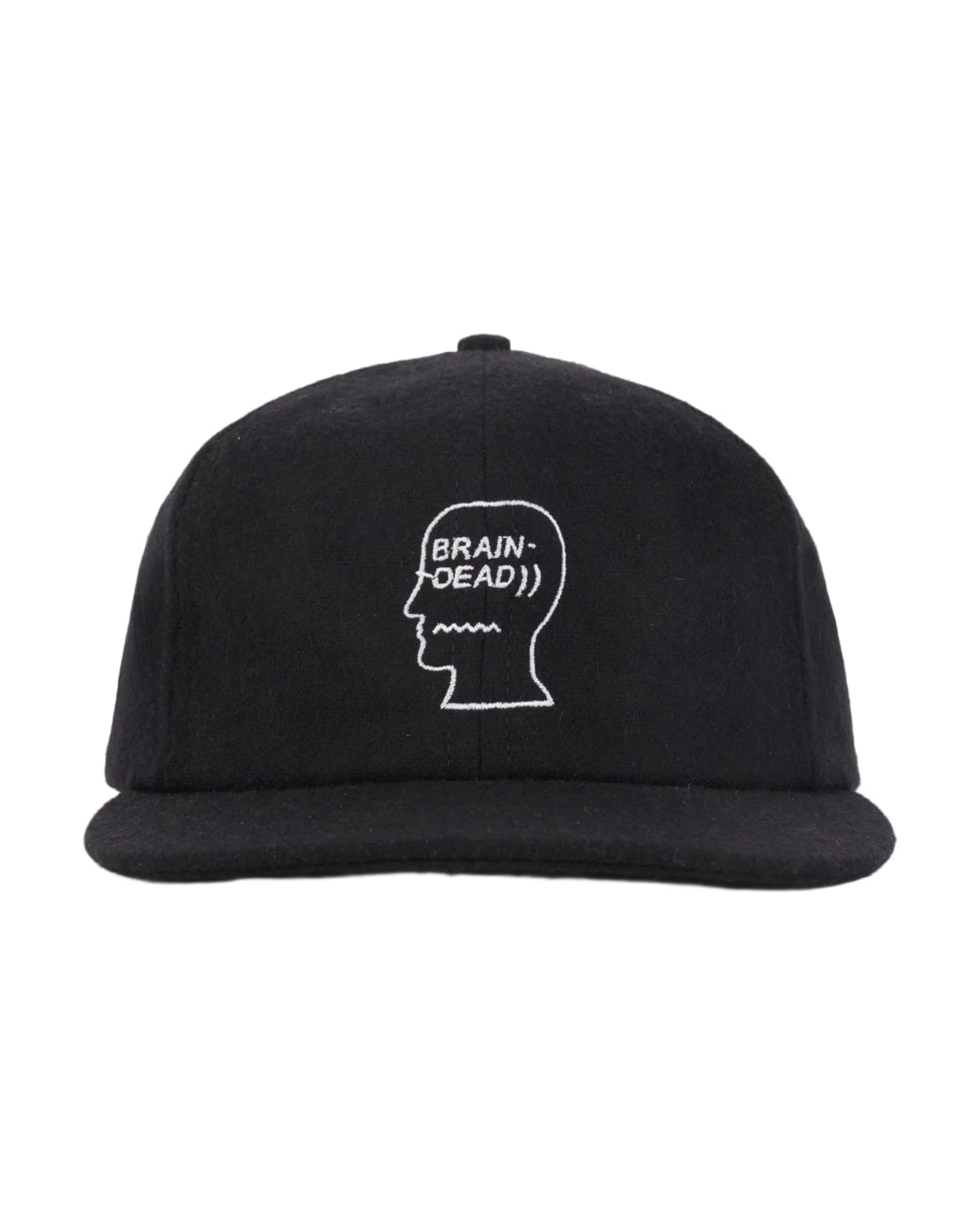 Flannel Logohead 6 Panel Hat - Black