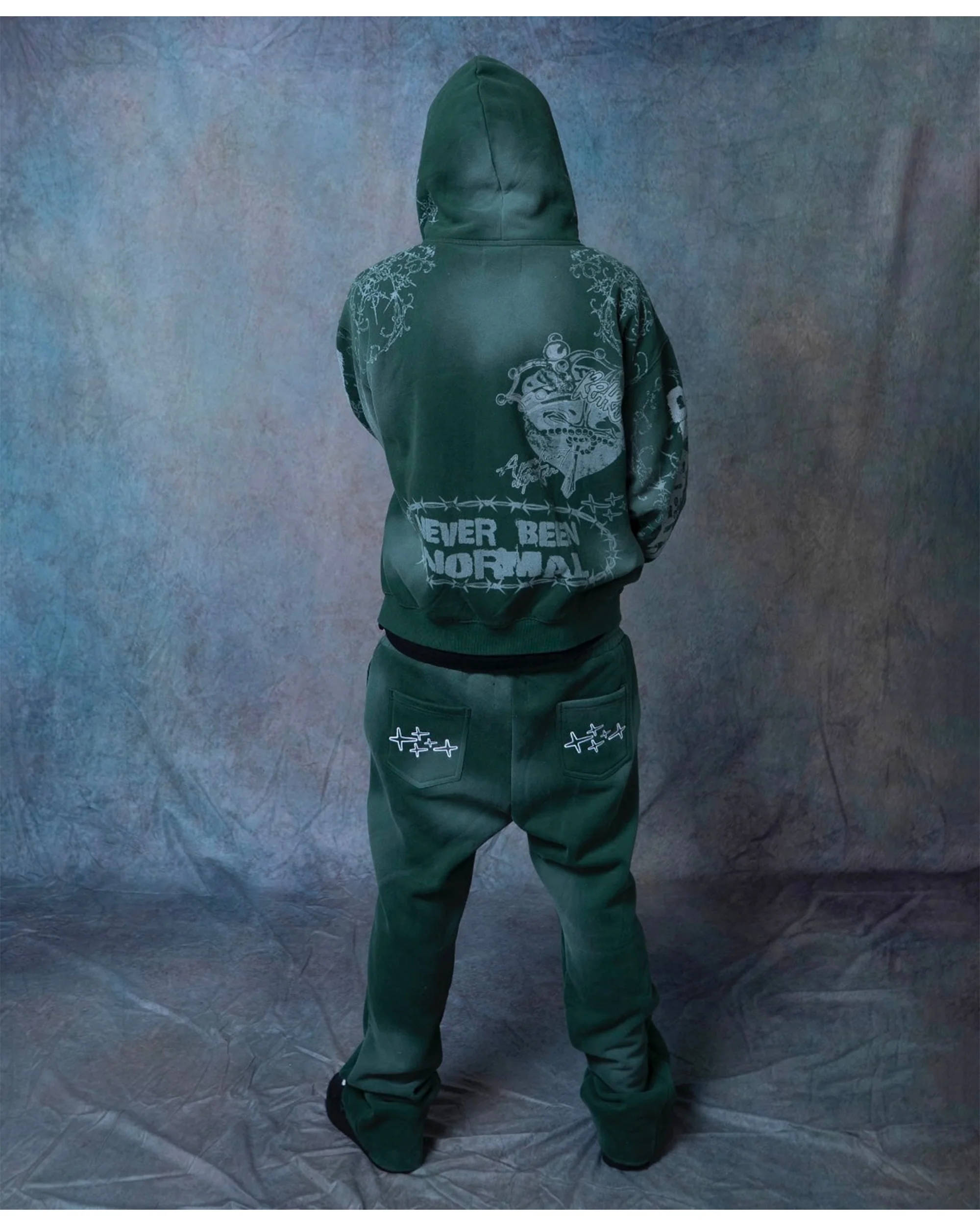 Flare Green Sweatpants - Image 3