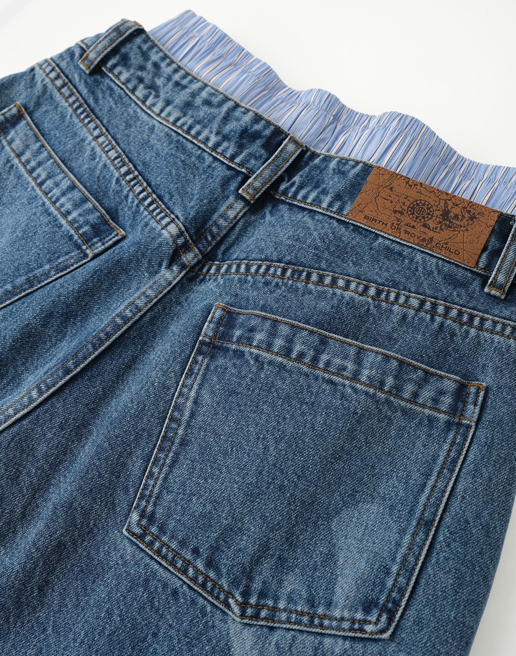 Fluid Dual Waist Baggy Denim - Image 10