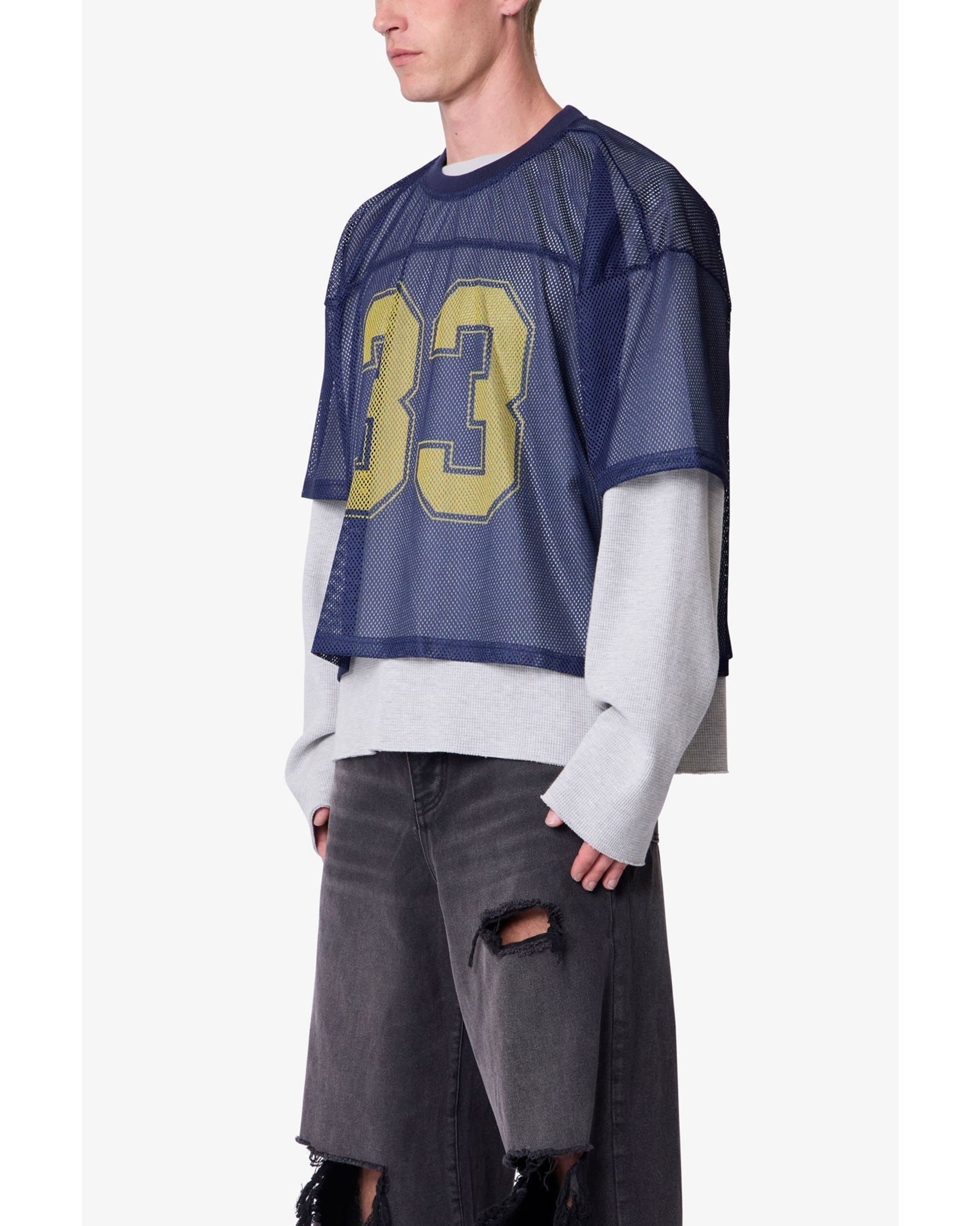 Football Mesh Jersey Shirt - Navy - Image 6