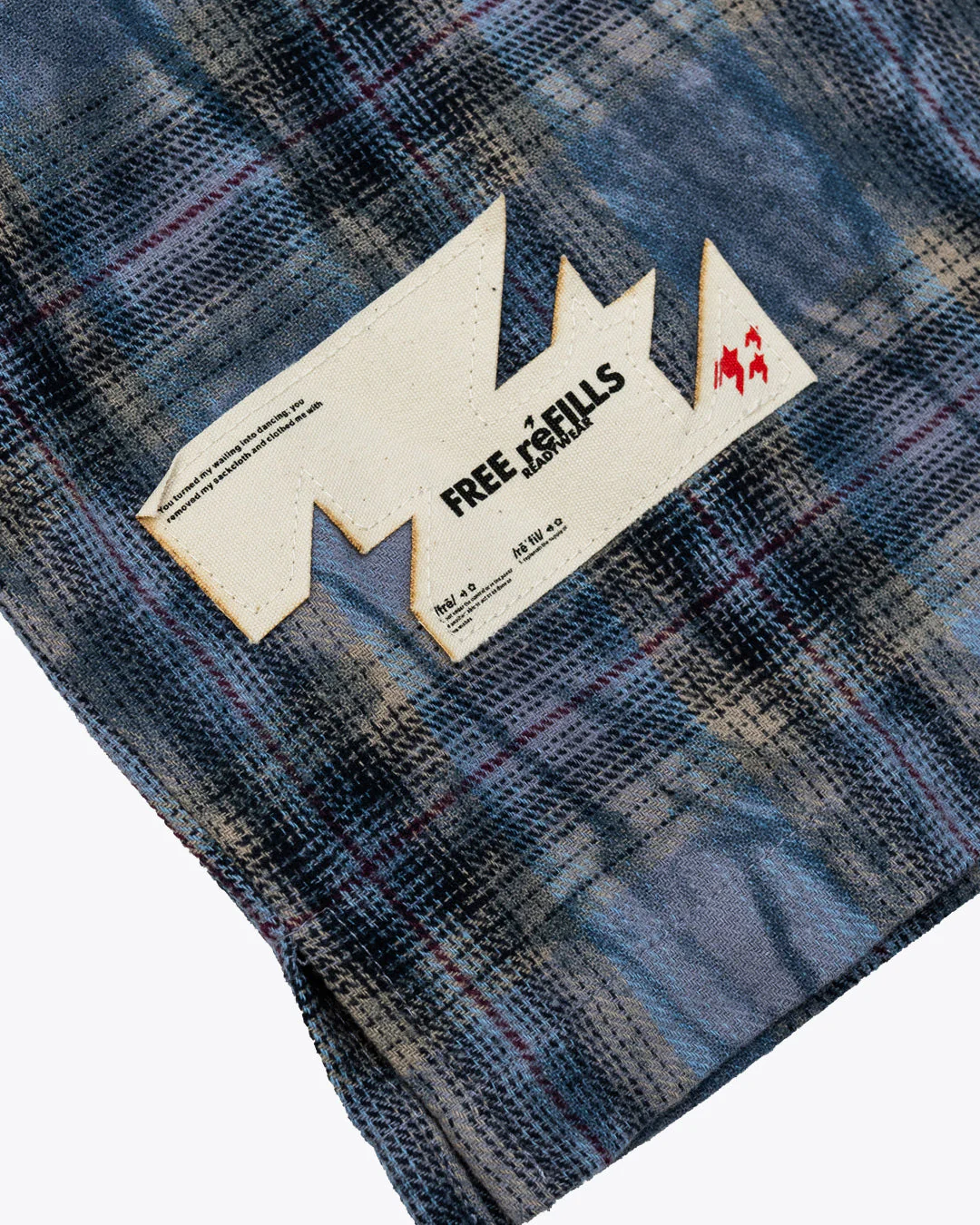 FR Cropped Flannel - Washed Blue - Image 3