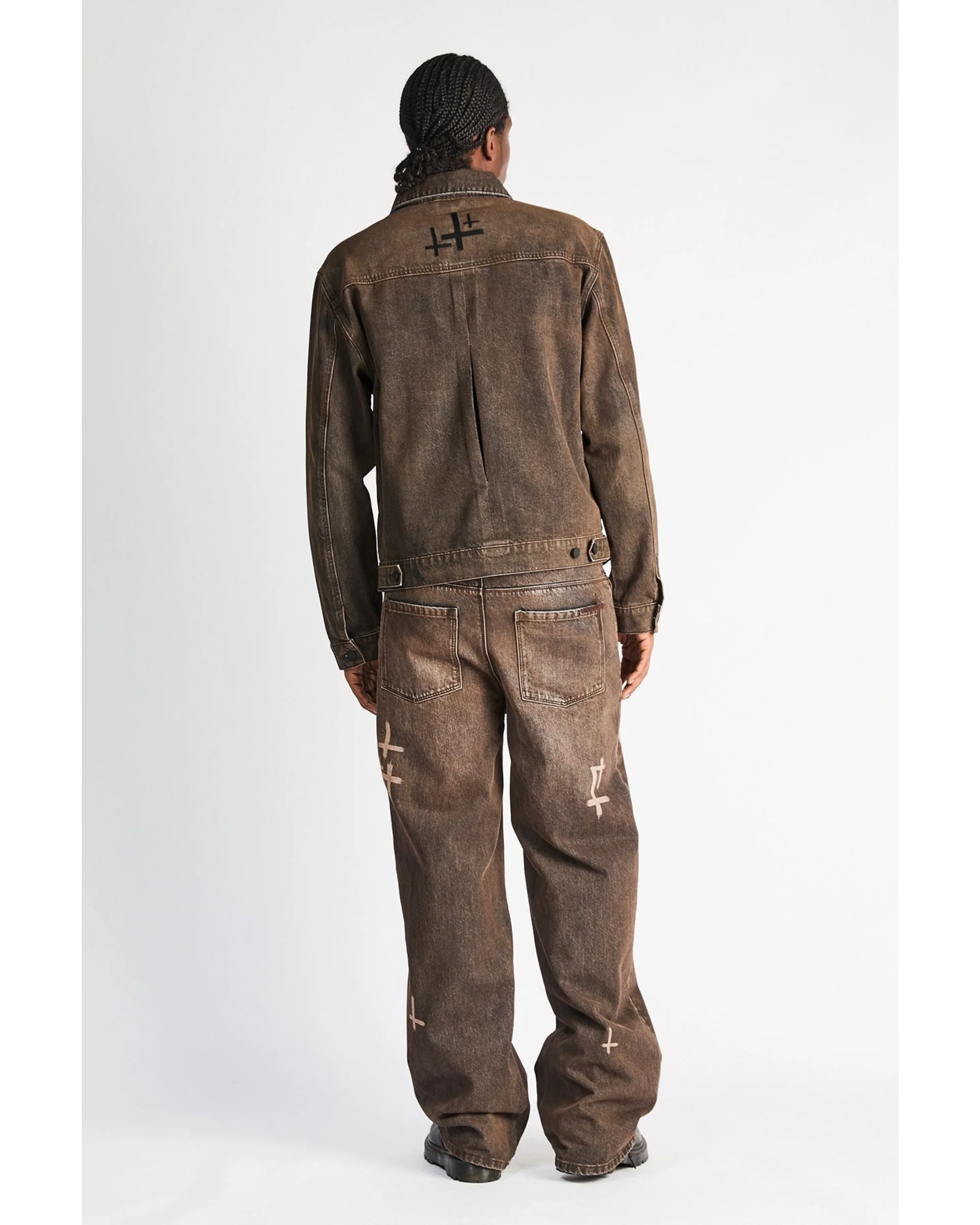 FRANCO WIDE LEG JEAN | MOCHA DRIFT CROSS CUT - Image 4