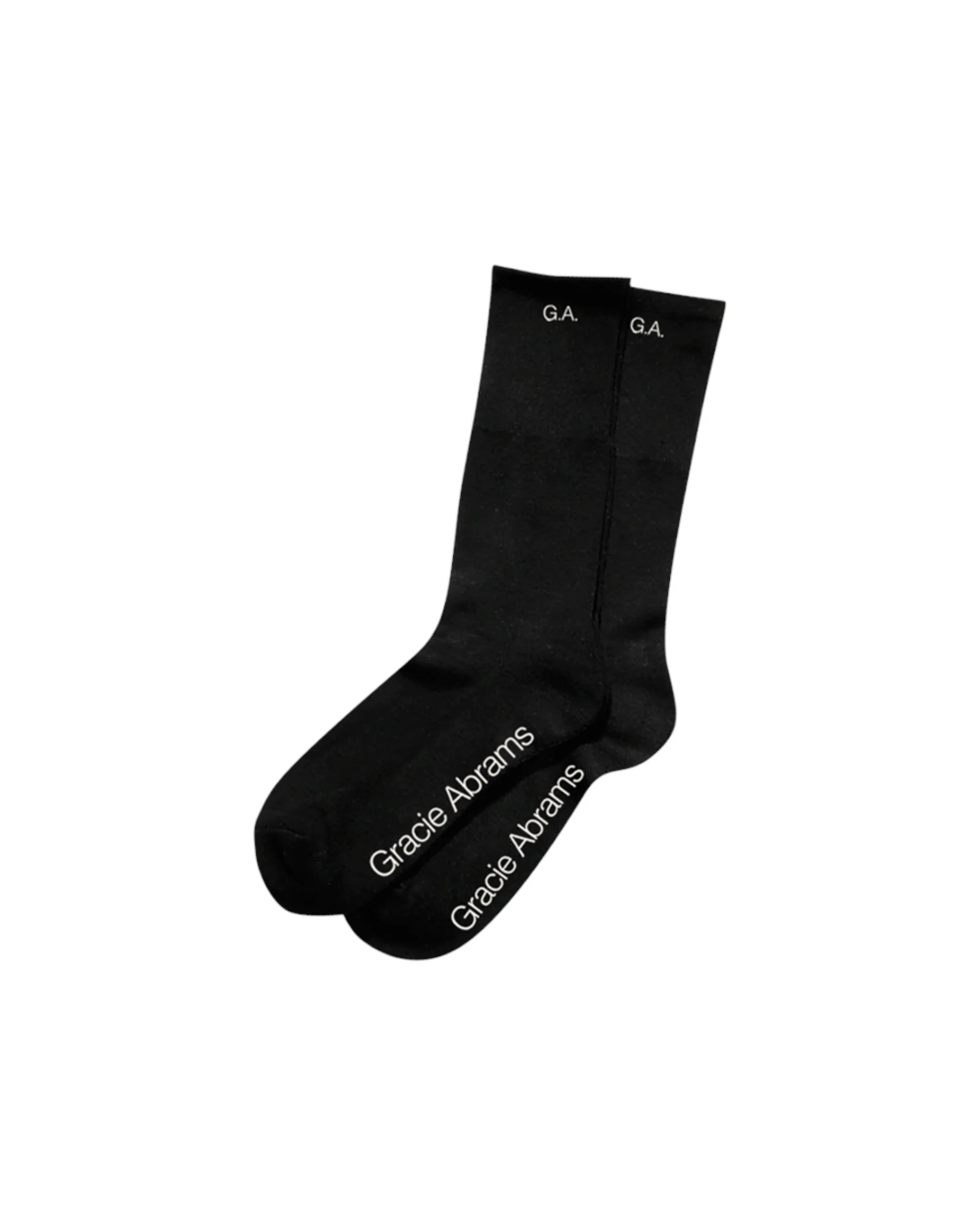 G.A. Initial Black Dress Socks