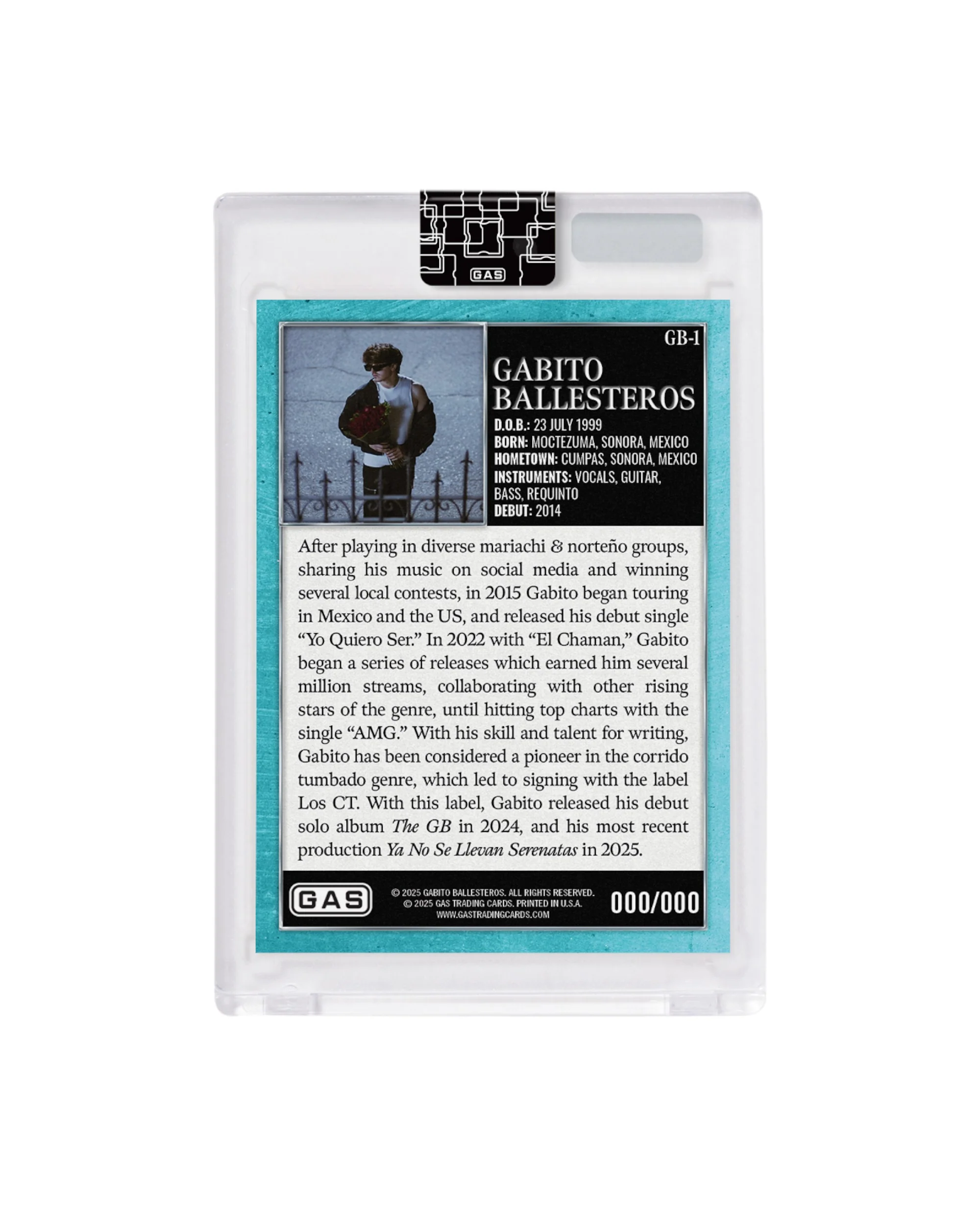 Gabito Ballesteros x GAS Trading Card - Image 3