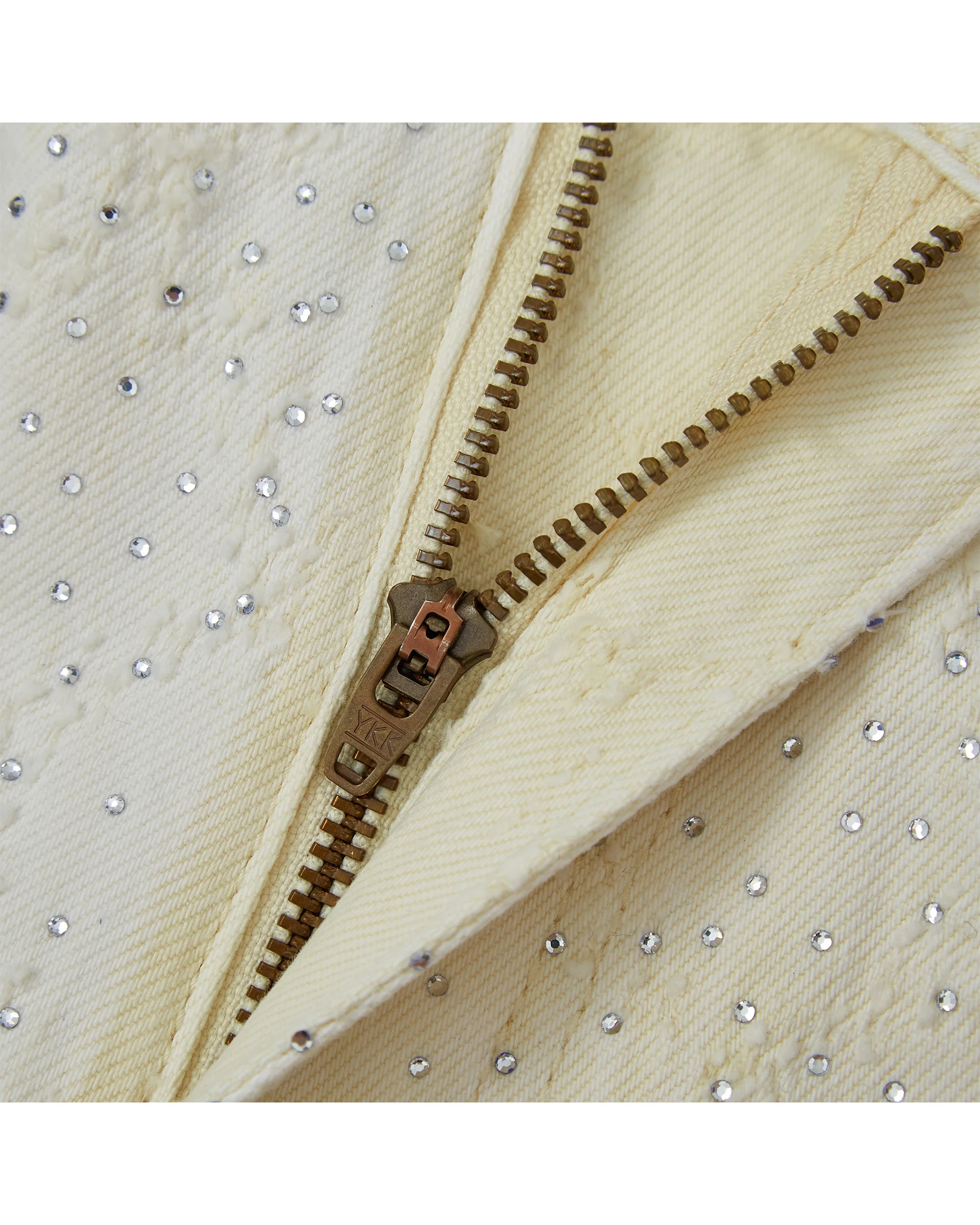 Gemstone Denim Jorts - White - Image 10