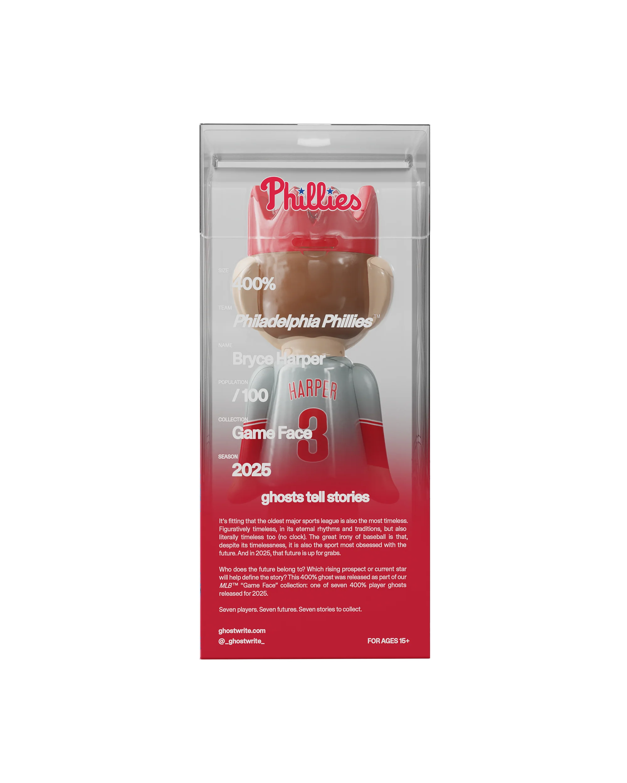ghostwrite x MLB "Game Face" Bryce Harper 400% 2025 (Edition of 100) - Image 3