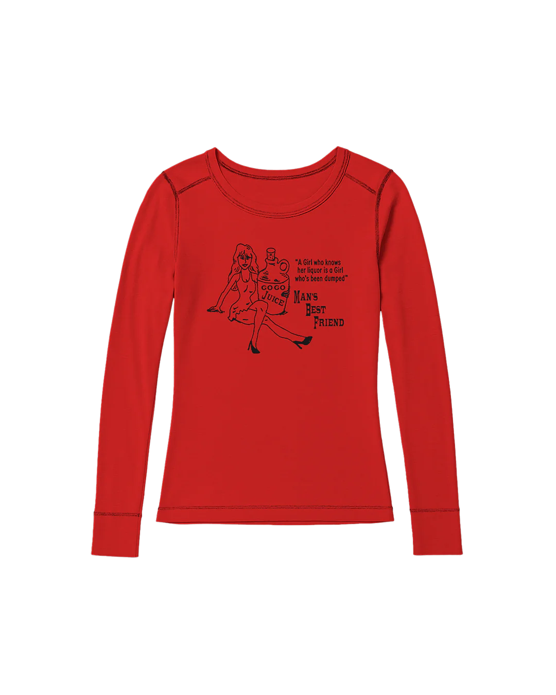 Girl Who's Been Dumped Fitted Longsleeve T-Shirt