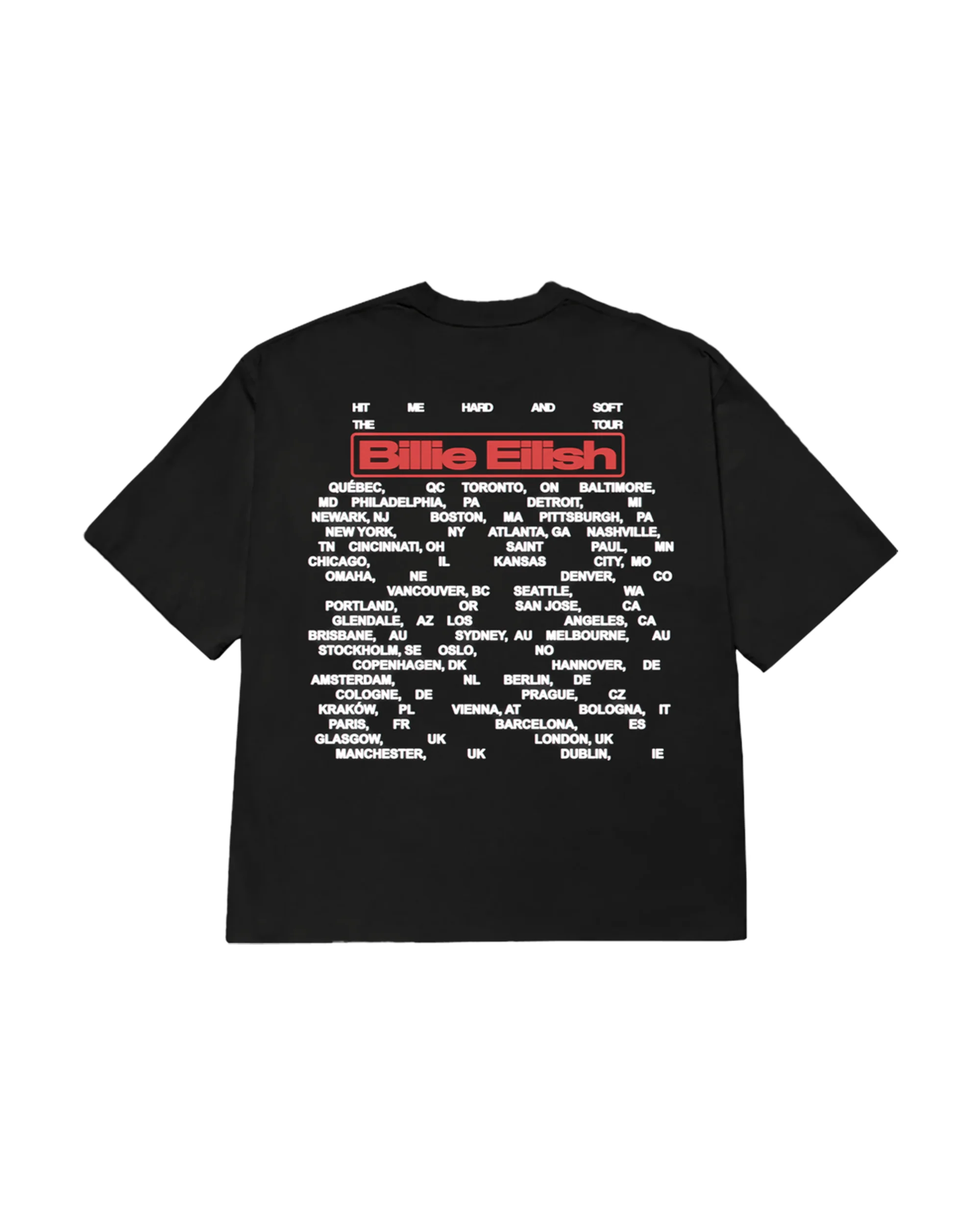 Glasses HIT ME HARD AND SOFT: THE TOUR 2024 Black T-Shirt - Image 2