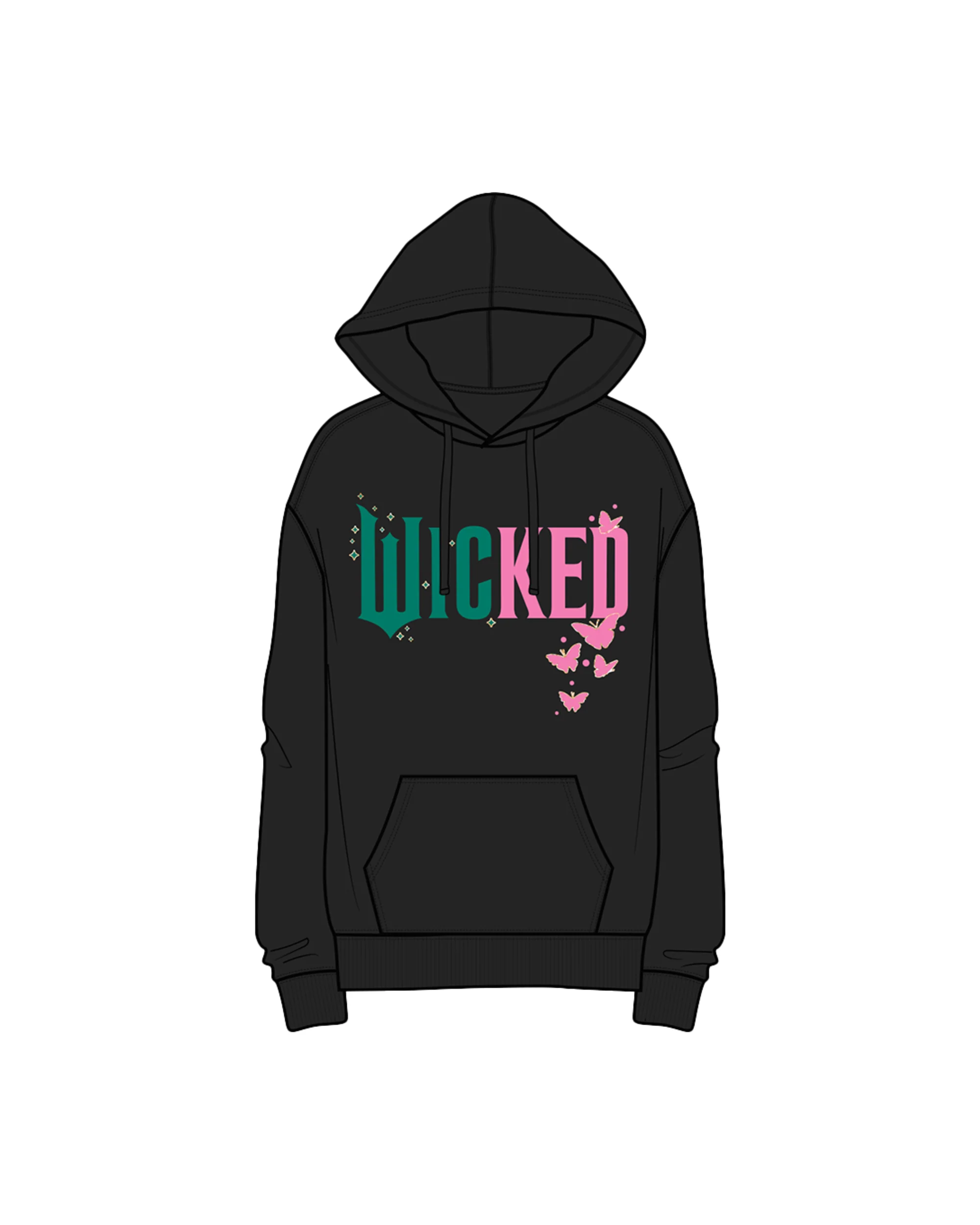 Glinda & Elphaba Logo Split Juniors Hoodie
