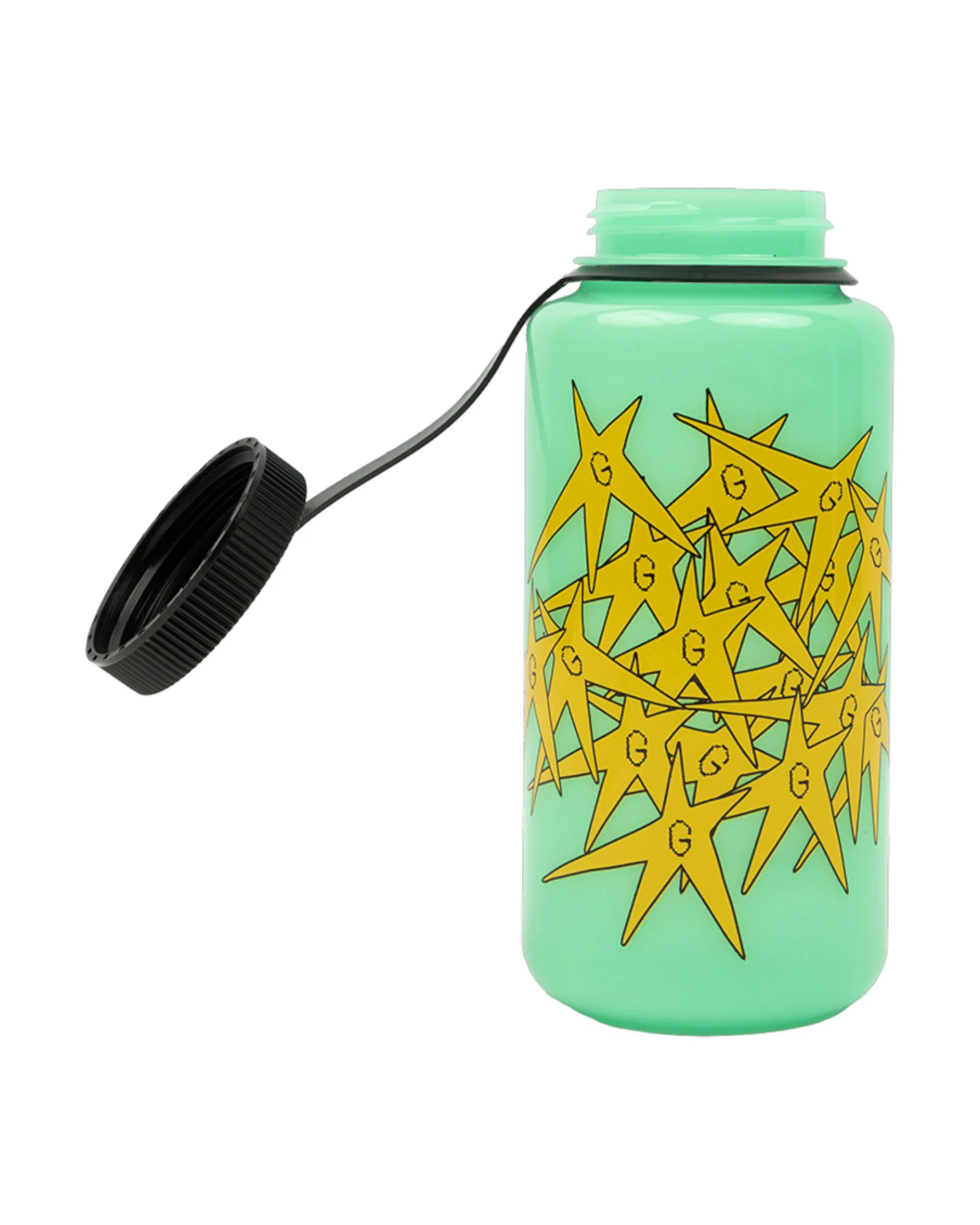Glow Green Star Splatter Water Bottle - Image 3