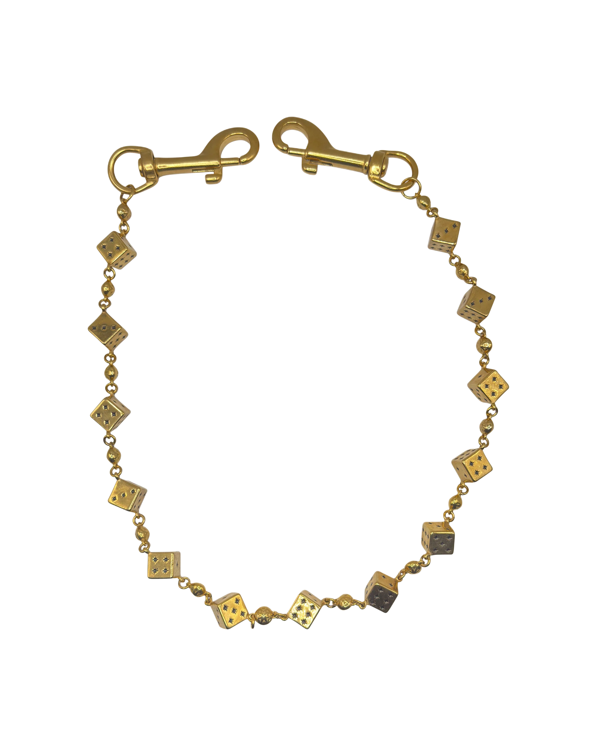 Gold Dice Wallet Chain - No Stones - Image 3