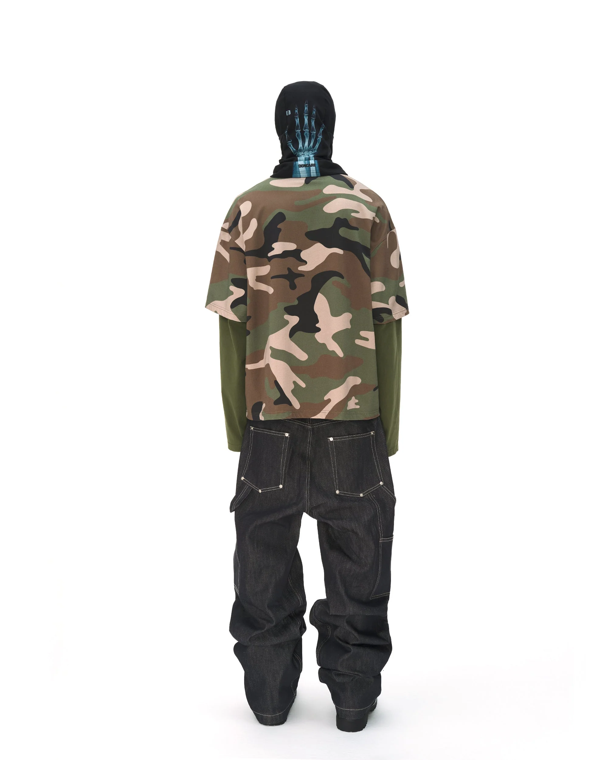 GREEN CAMO FAUX LAYERED LONG SLEEVE T-SHIRT - Image 16