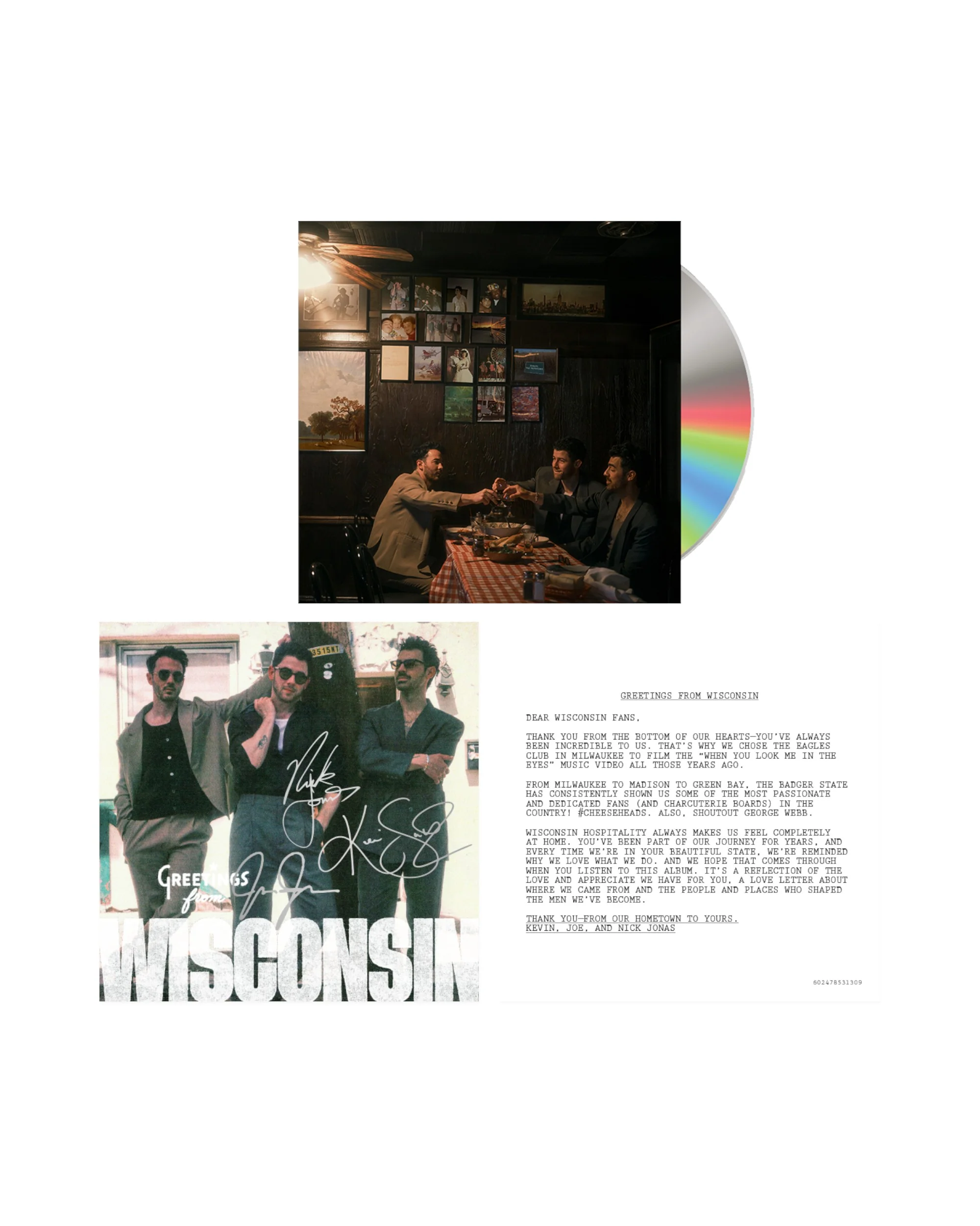 Greetings From Your Hometown Signed CD - Wisconsin