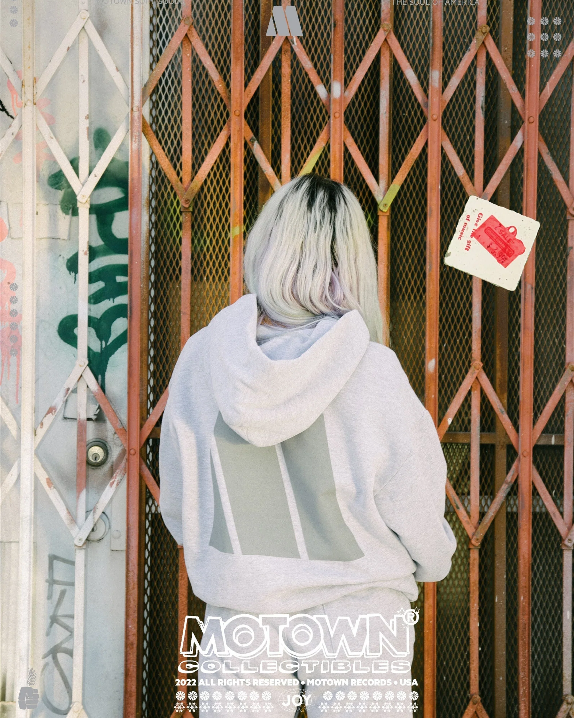 Grey Motown Essentials Hoodie - Image 4
