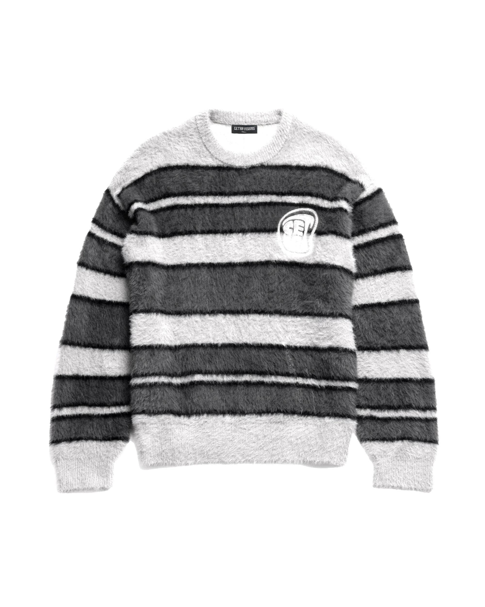 GREY STRIPE KNITTED SWEATER
