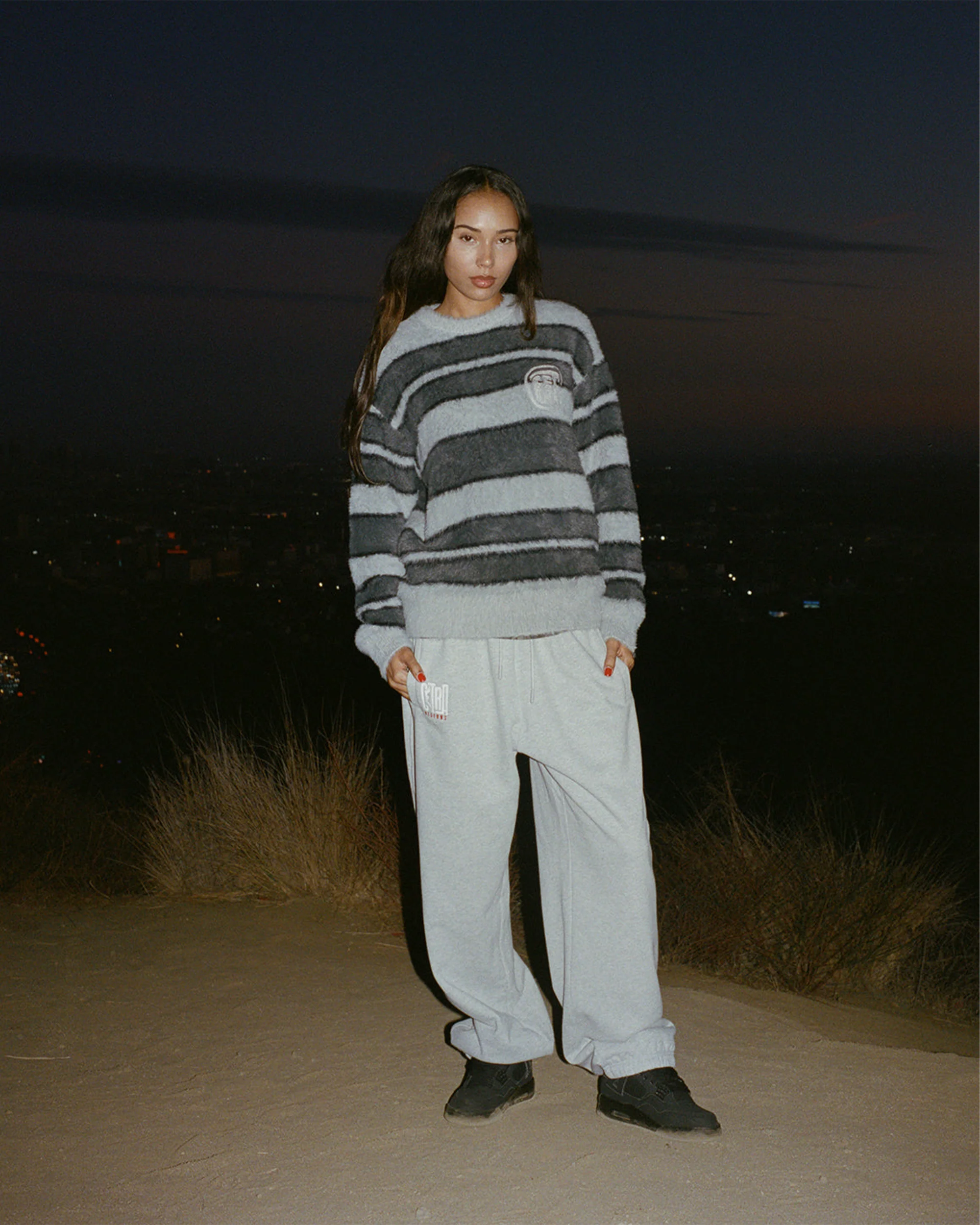 GREY STRIPE KNITTED SWEATER - Image 5