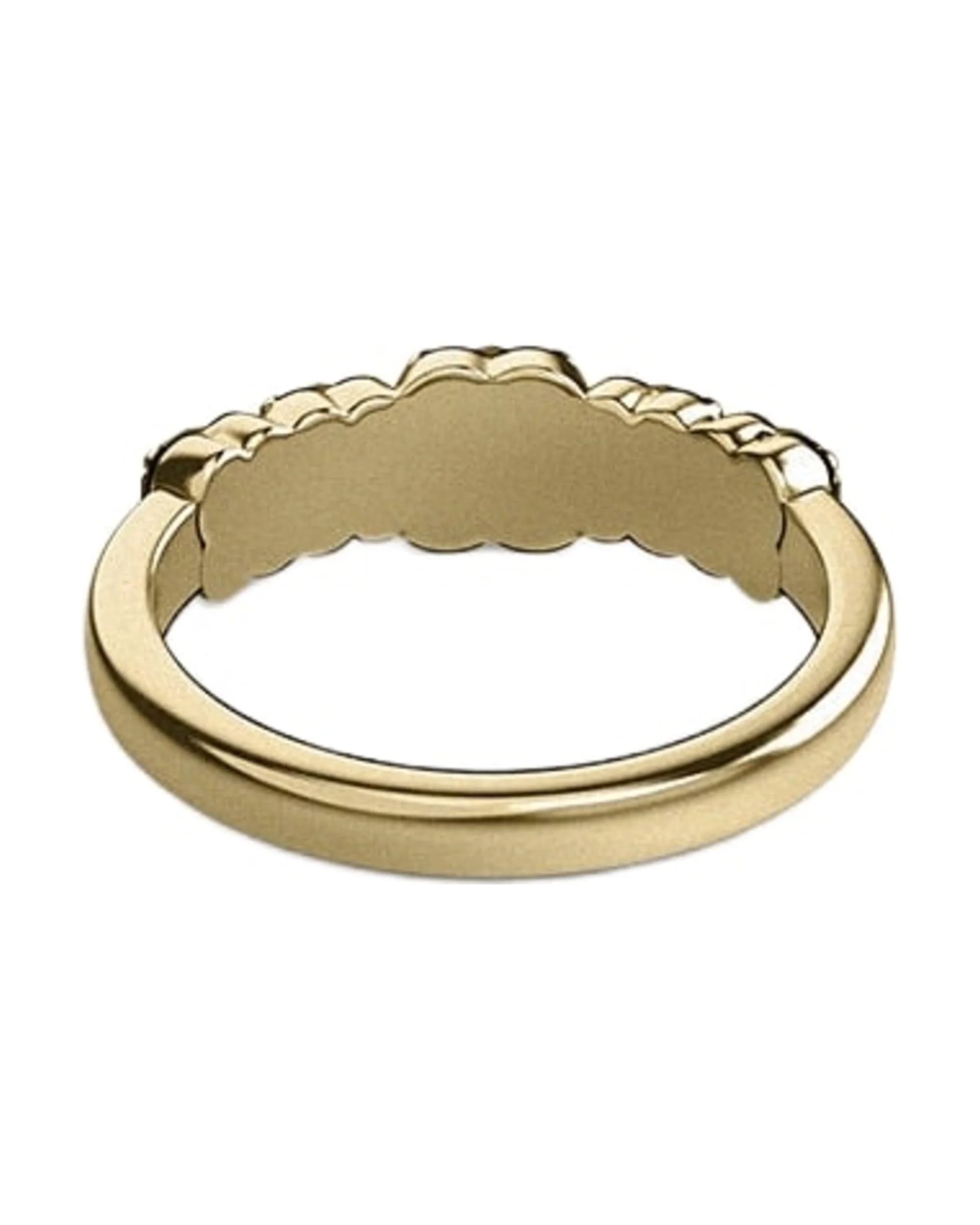 HALO CLUSTER RING ONYX - GOLD PLATED - Image 2