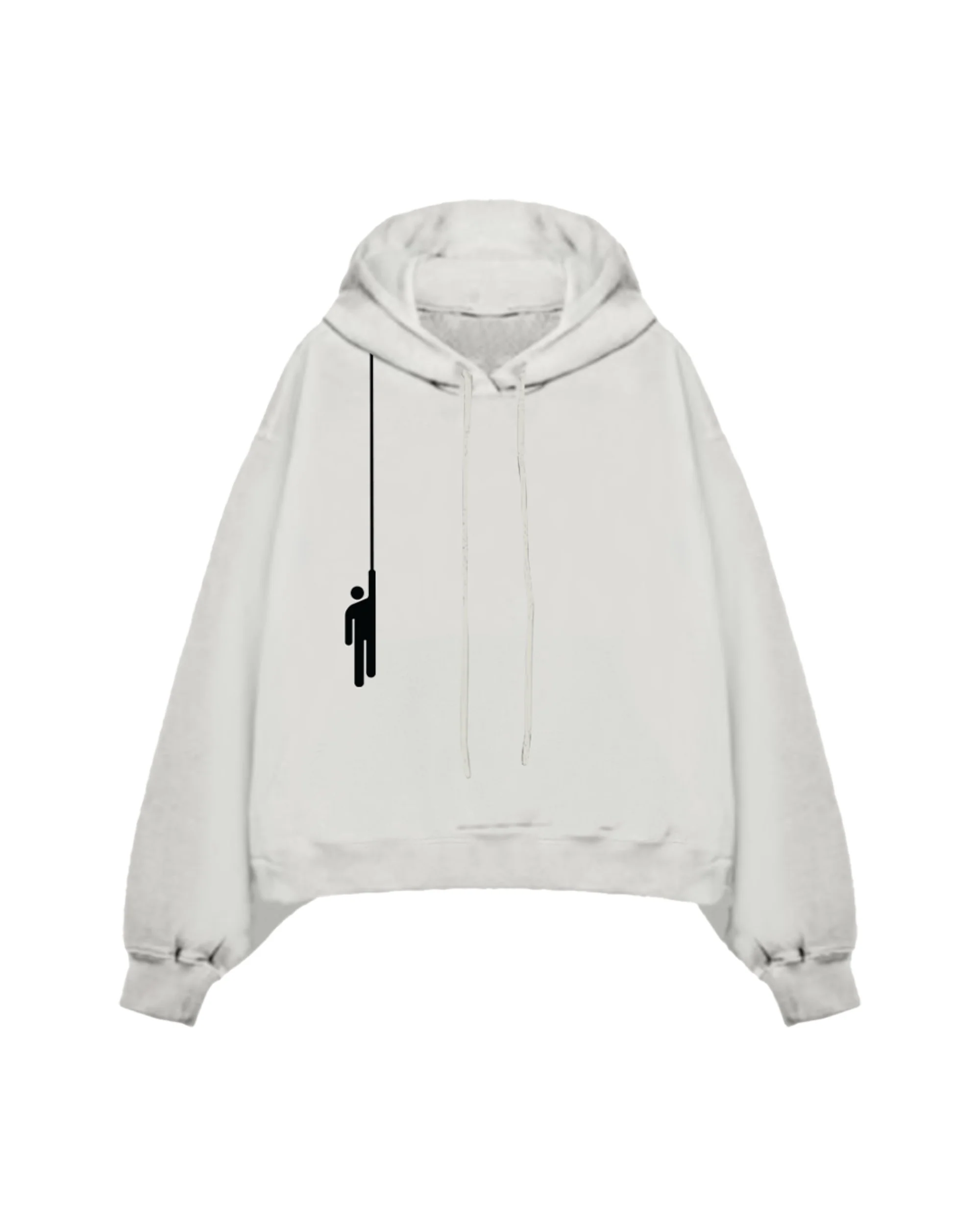 Hanging Blohsh White Hoodie