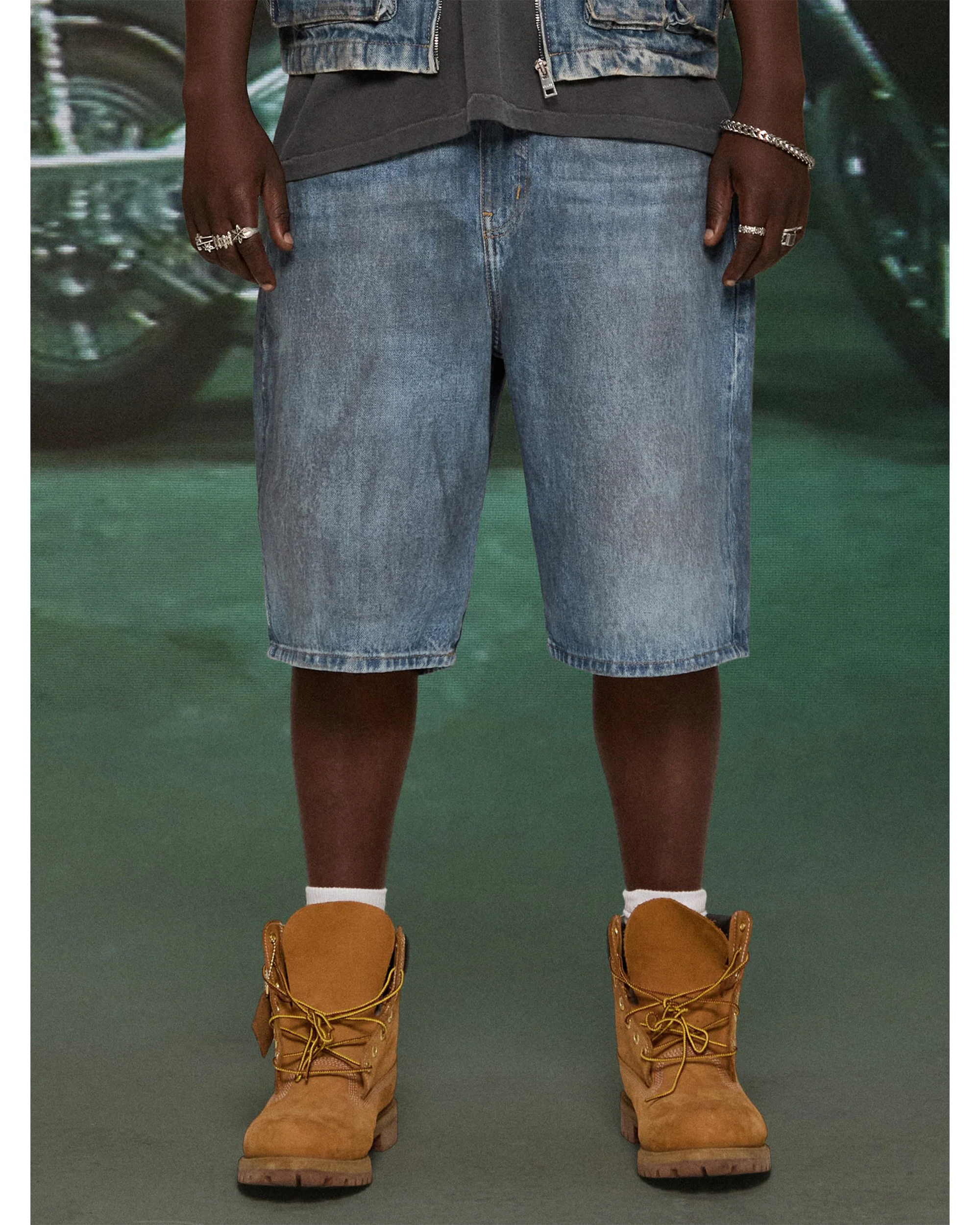 HARDSTONE Denim Shorts - Image 6