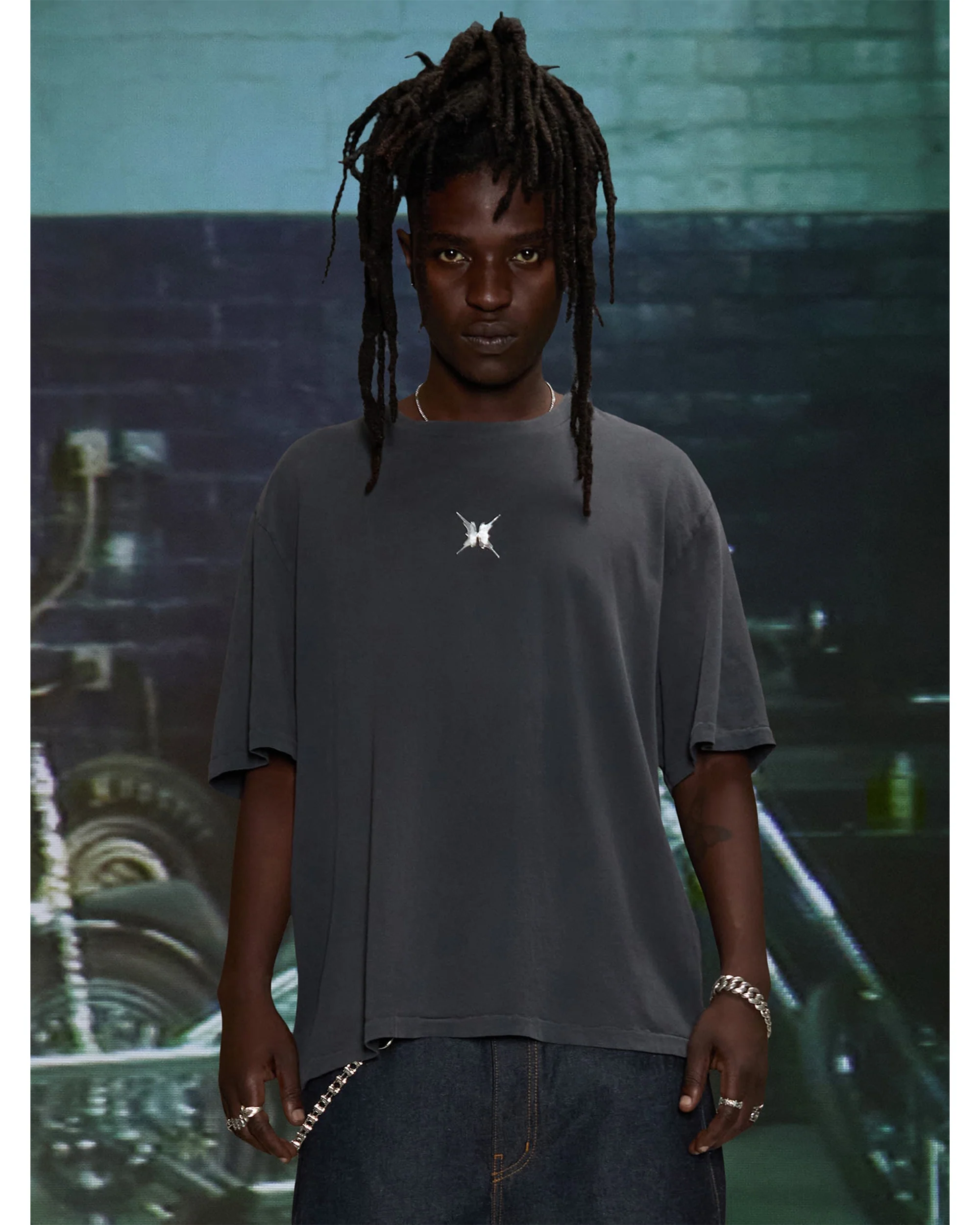 HARDSTONE Metallic Logo Tee - Image 2