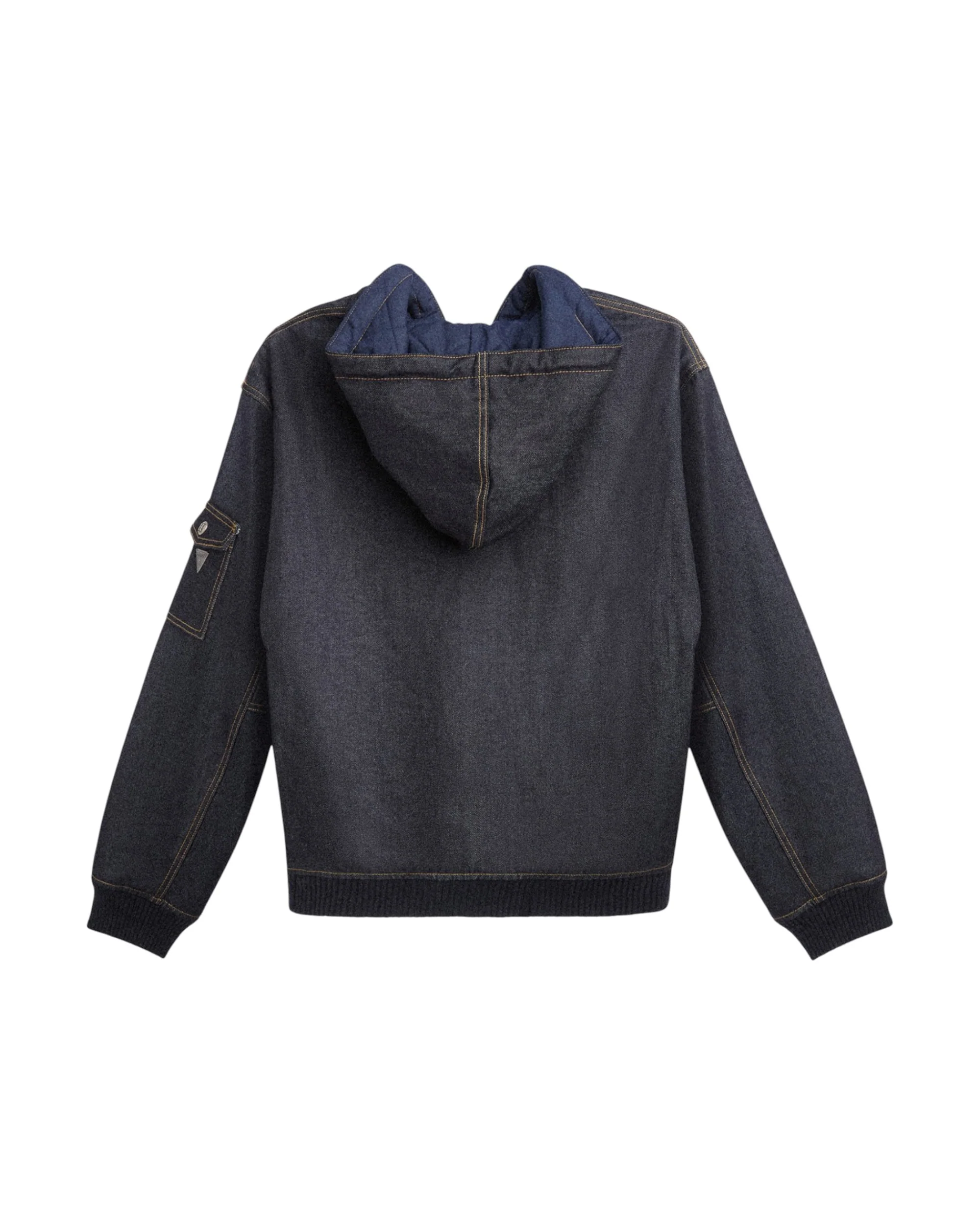 HARDSTONE Raw Denim Hooded Jacket - Image 3