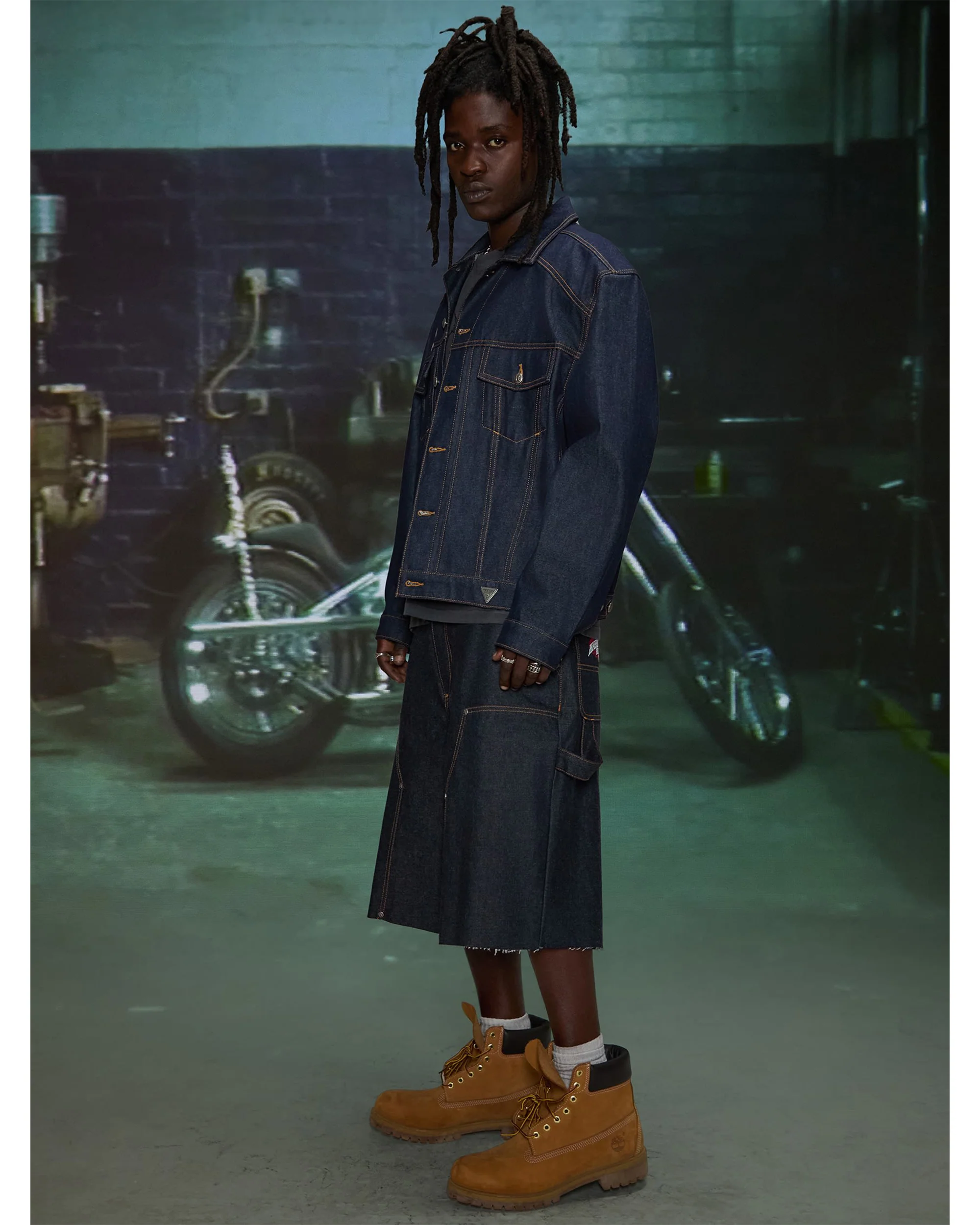 HARDSTONE Raw Denim Jacket - Image 4