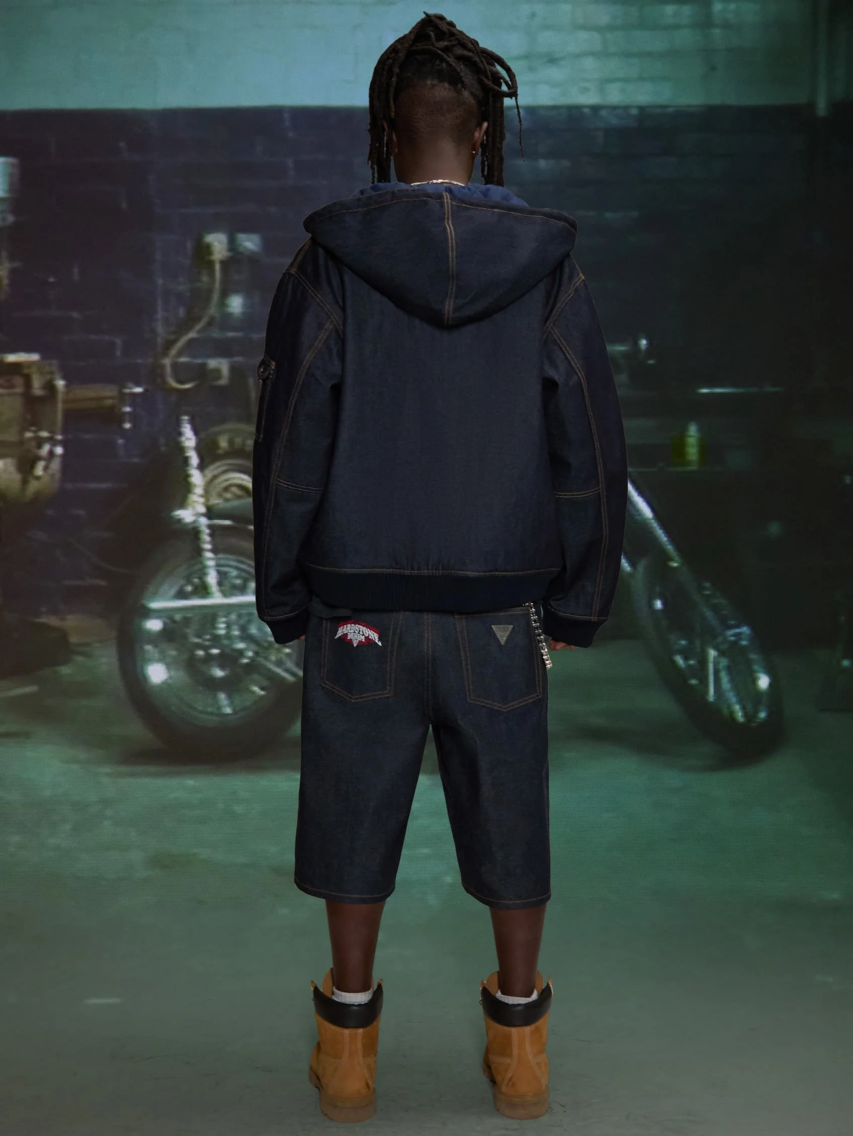 HARDSTONE Raw Denim Shorts - Image 10