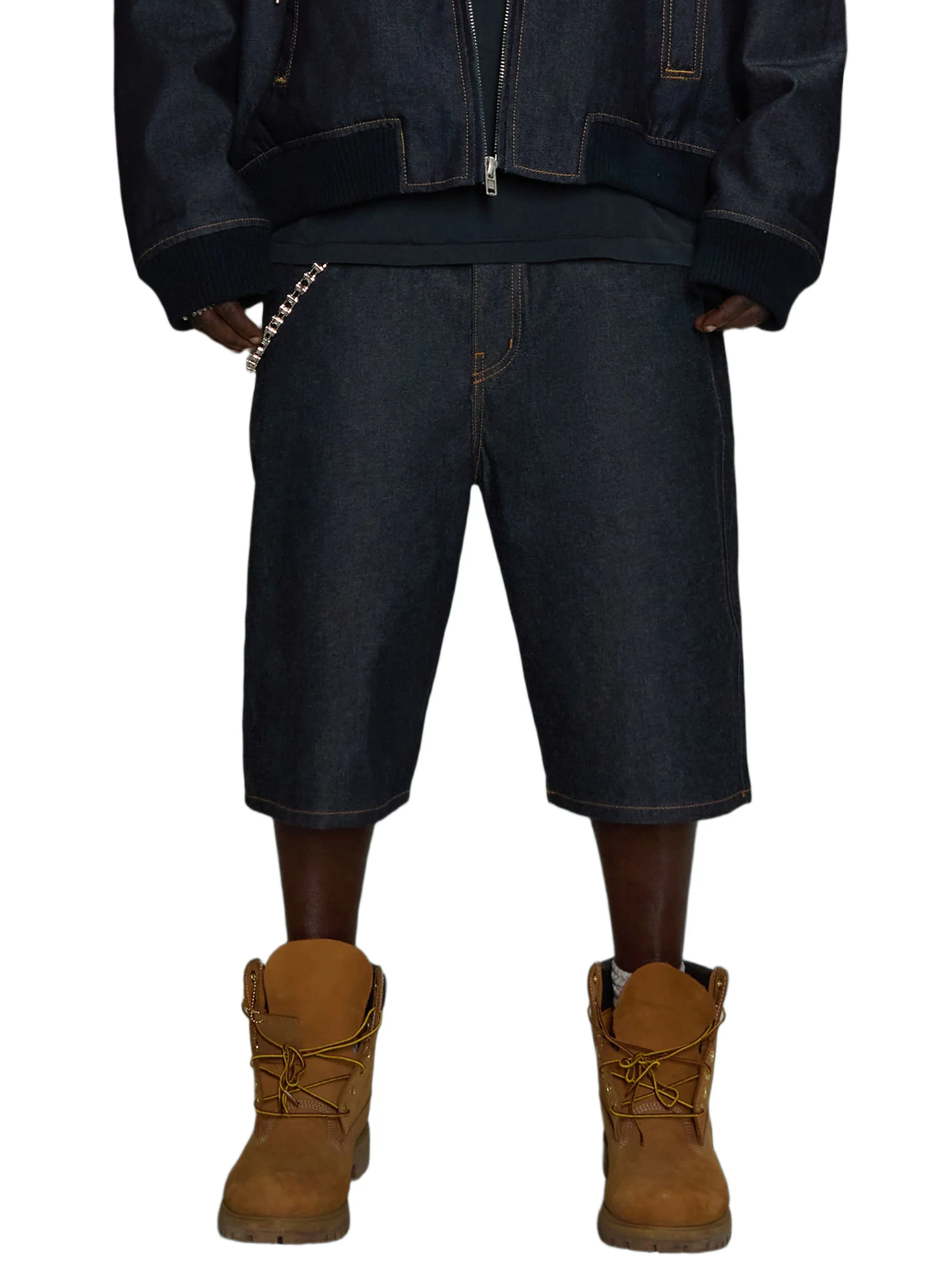 HARDSTONE Raw Denim Shorts - Image 11