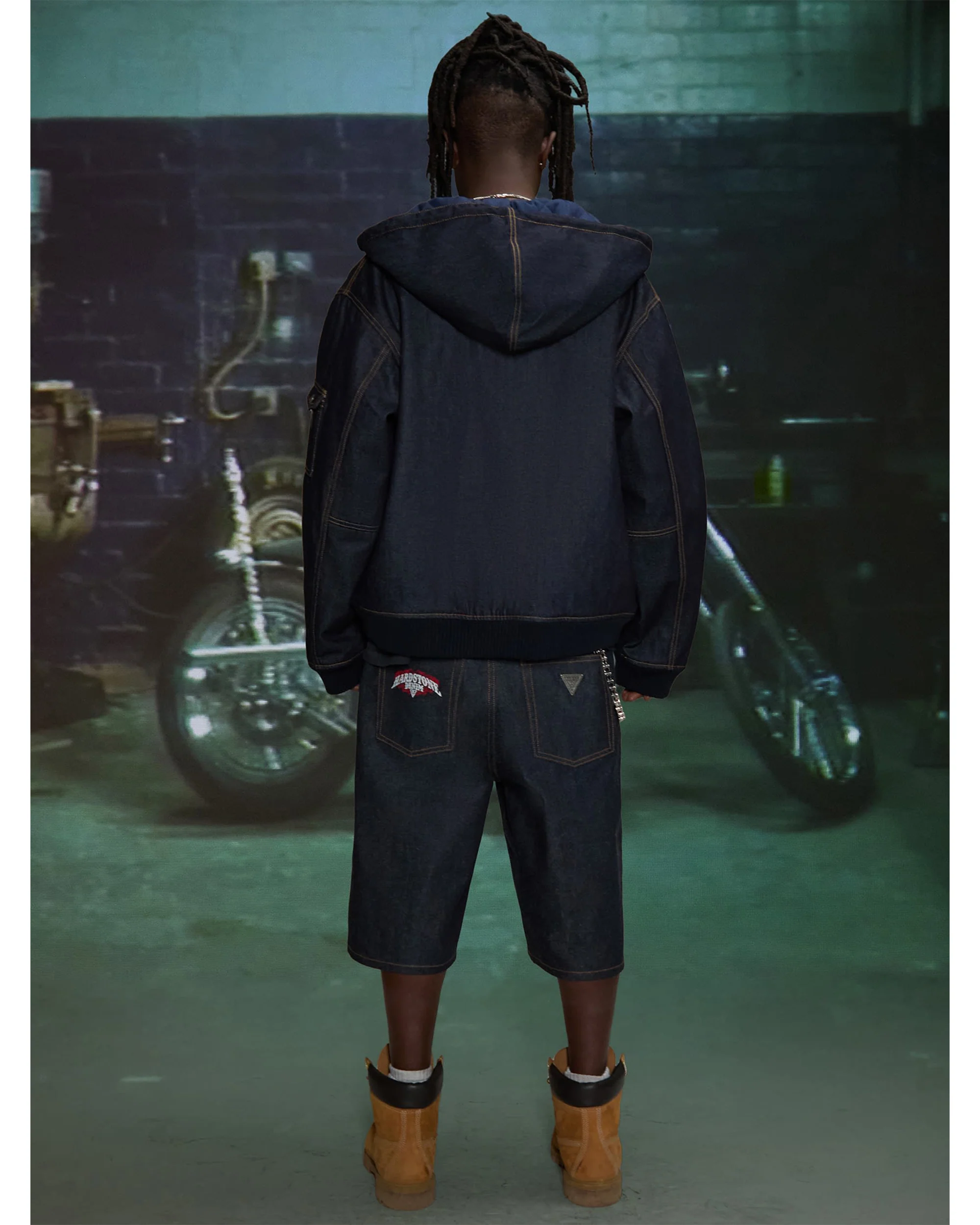 HARDSTONE Raw Denim Shorts - Image 4
