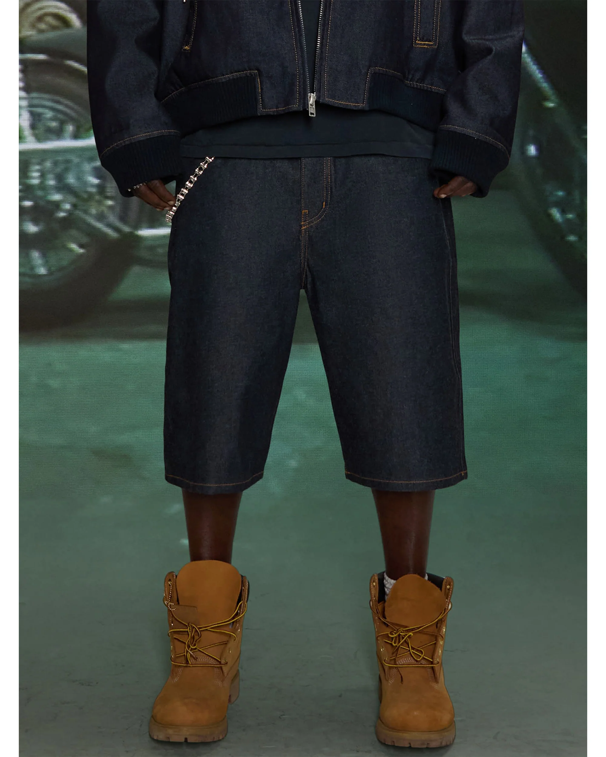 HARDSTONE Raw Denim Shorts - Image 5
