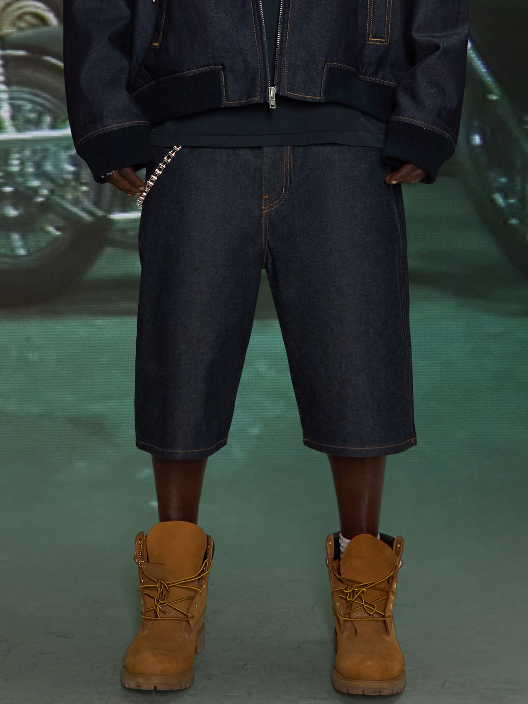 HARDSTONE Raw Denim Shorts - Image 6