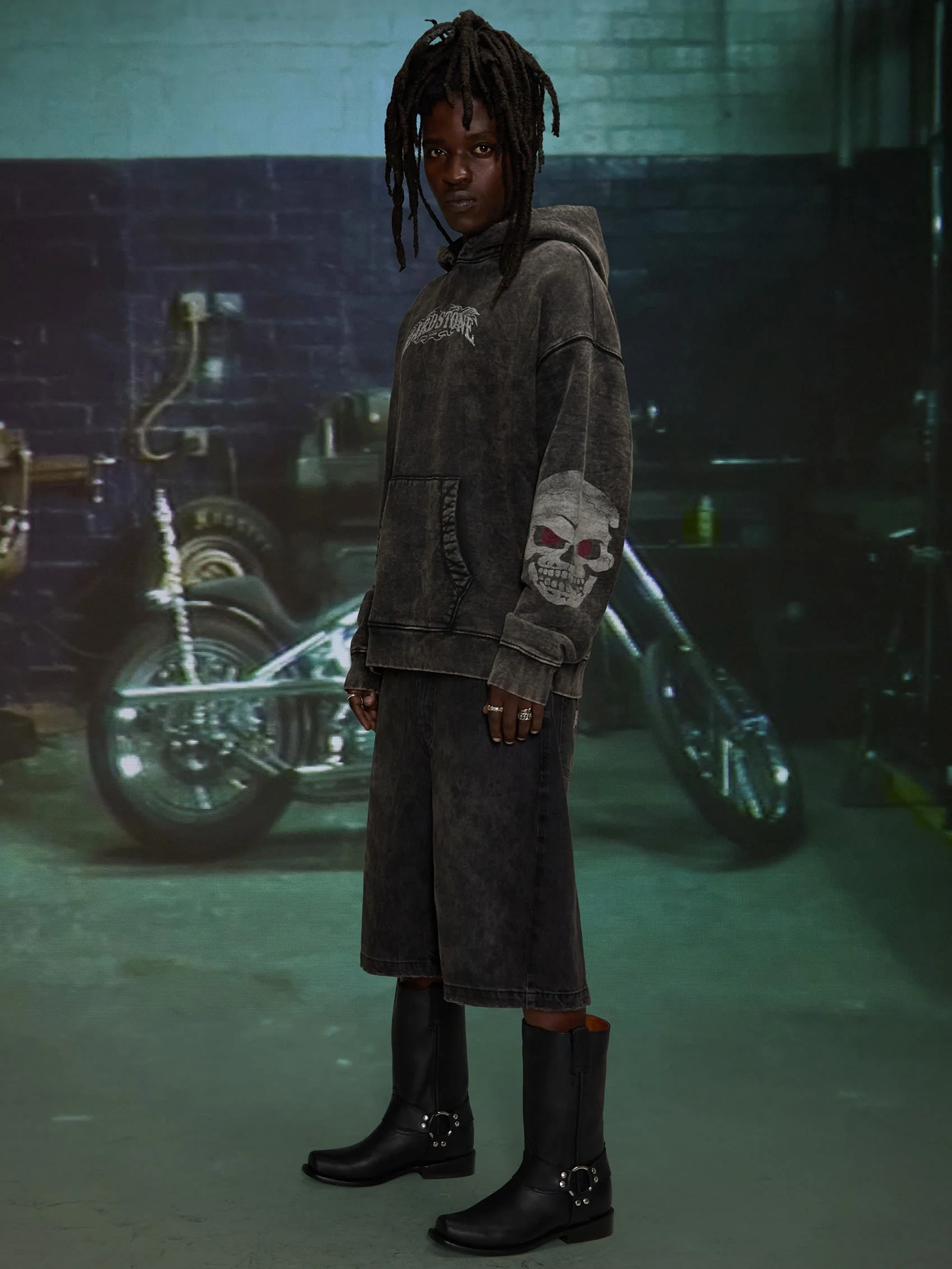 HARDSTONE Skull Hoodie - Image 9