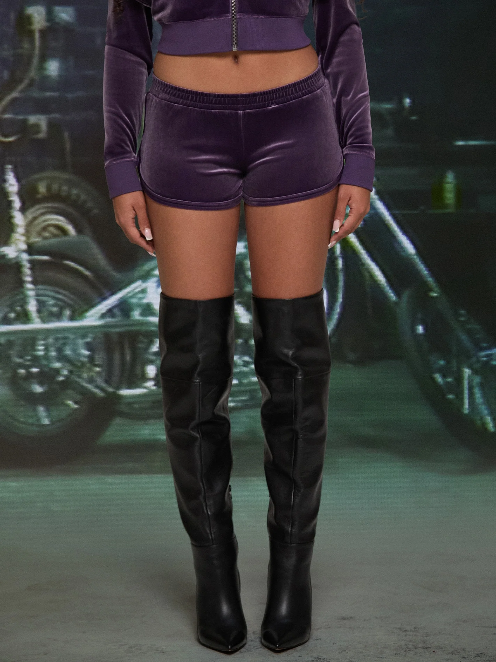 HARDSTONE Velour Shorts - Image 16