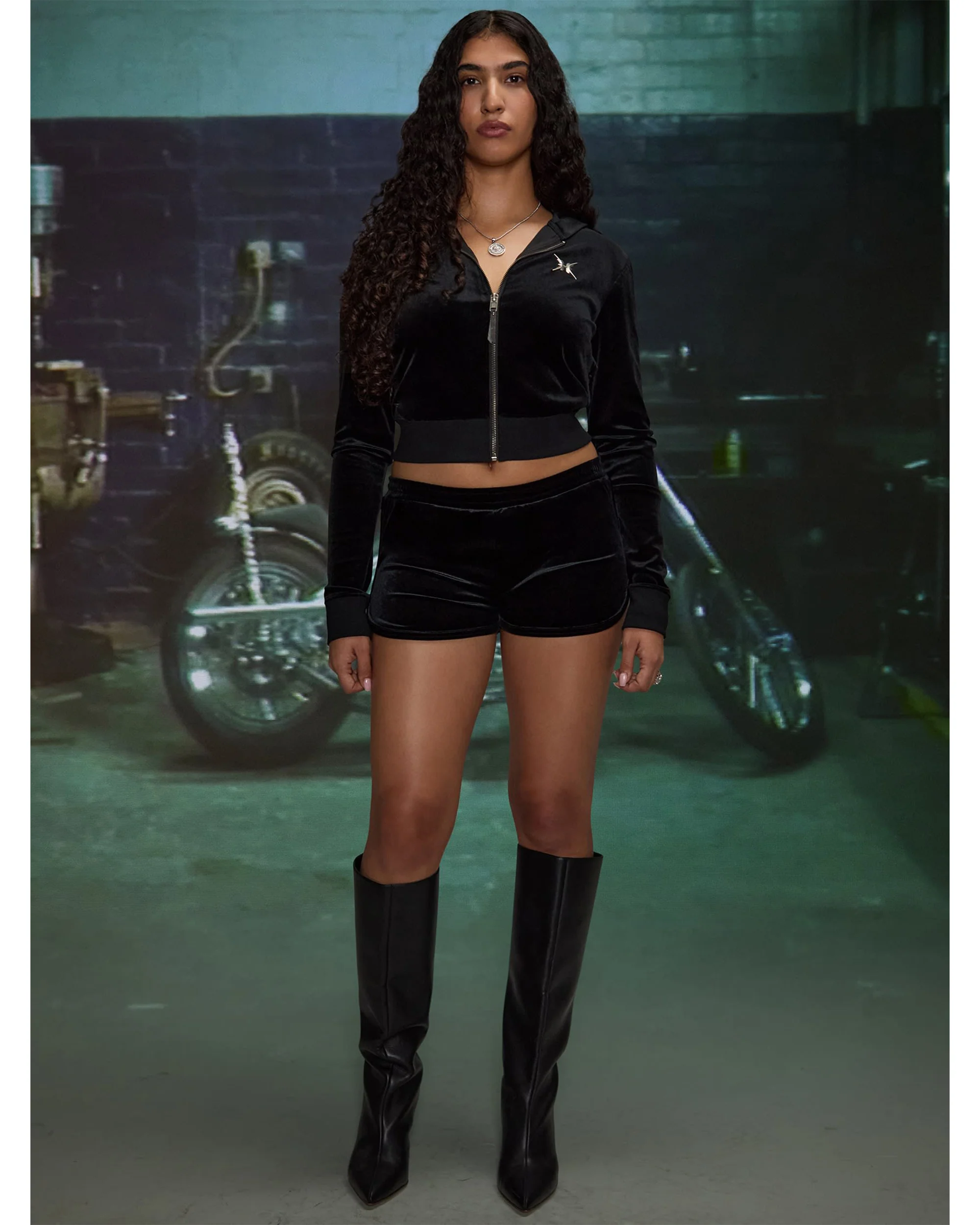 HARDSTONE Velour Shorts - Image 8