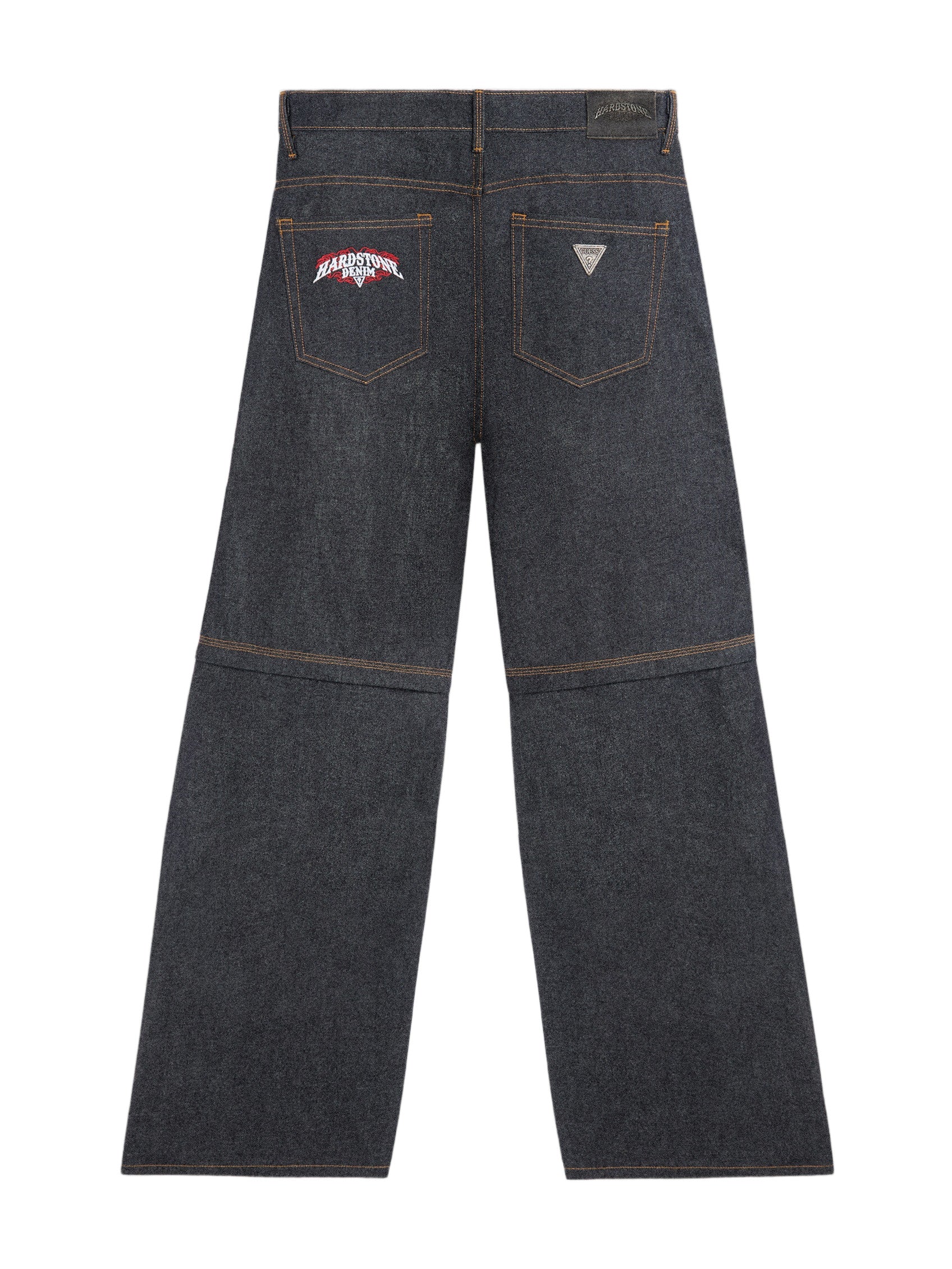 HARDSTONE Zip-Off Raw Denim Jeans - Image 13