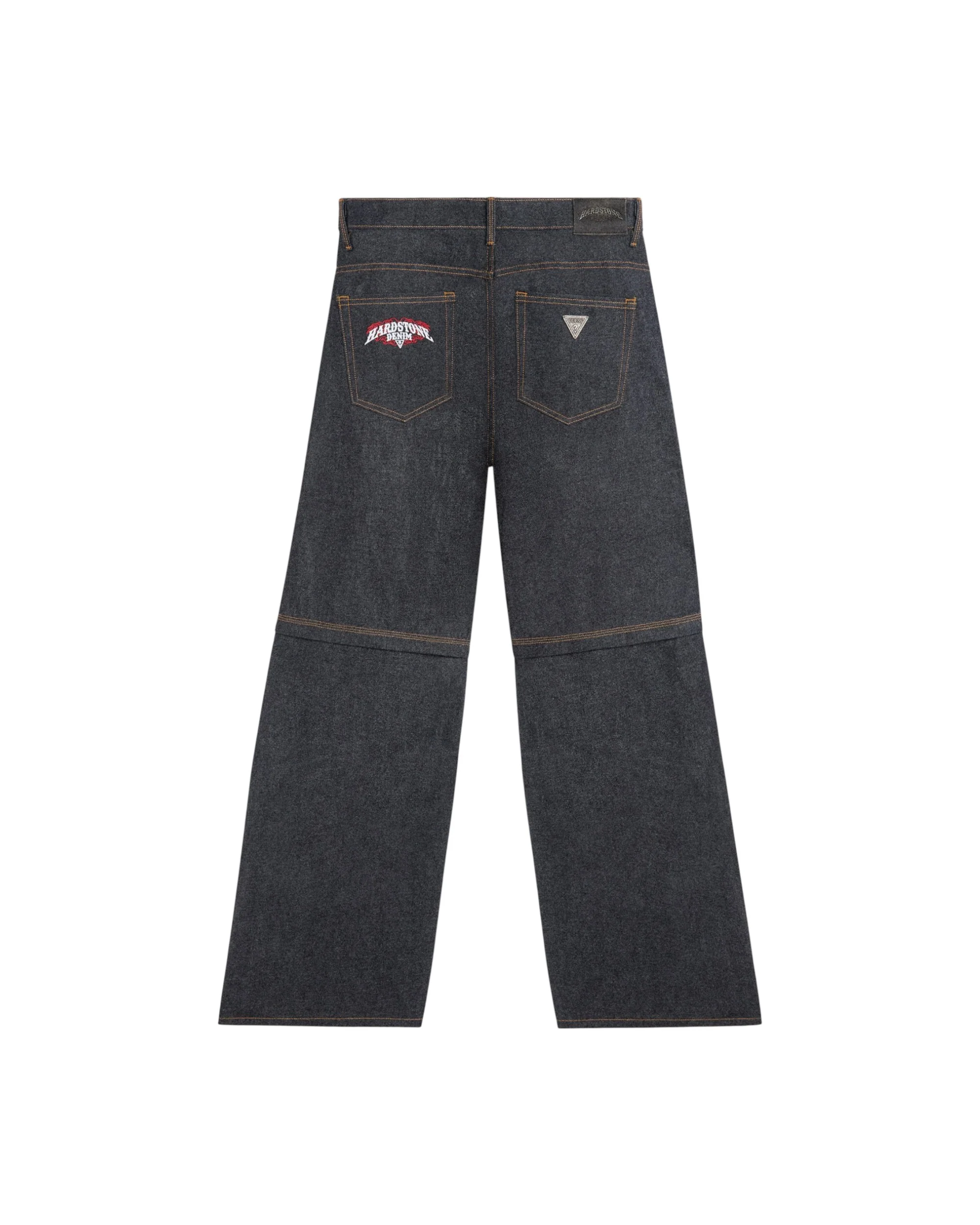 HARDSTONE Zip-Off Raw Denim Jeans - Image 3
