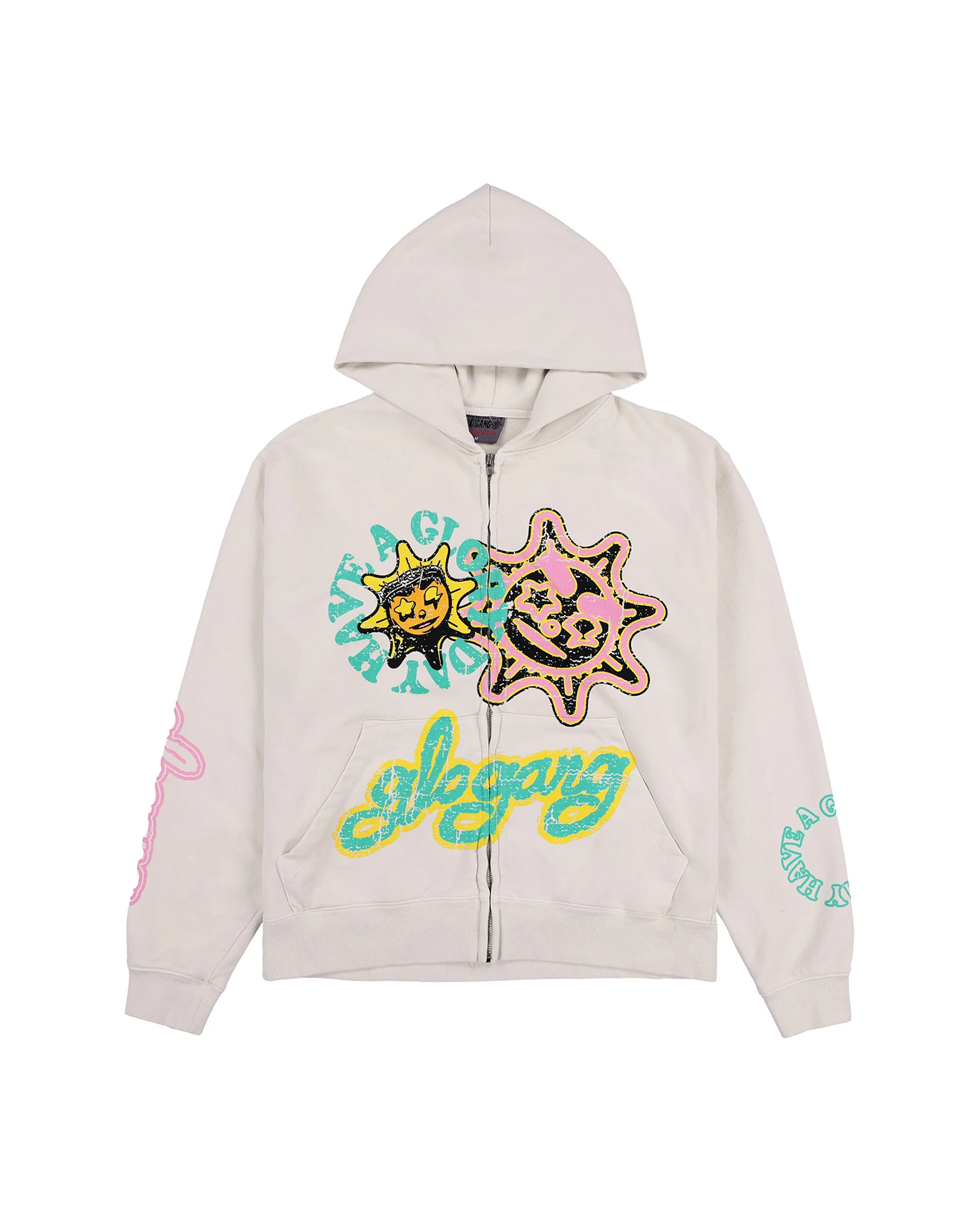 Have A Glory Day Zip Up Hoodie (Cream)